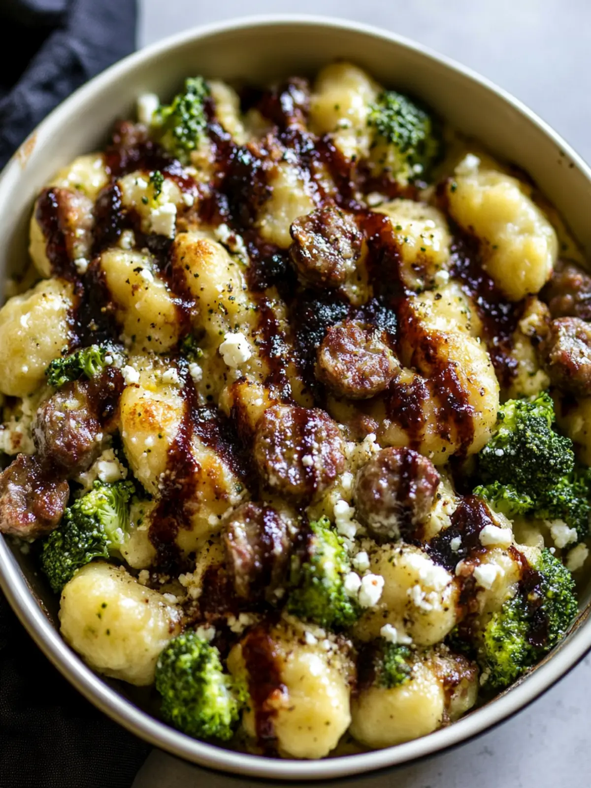 Savory Broccoli Sausage Baked Feta Gnocchi Delight 2 Broccoli Sausage Baked Feta Gnocchi