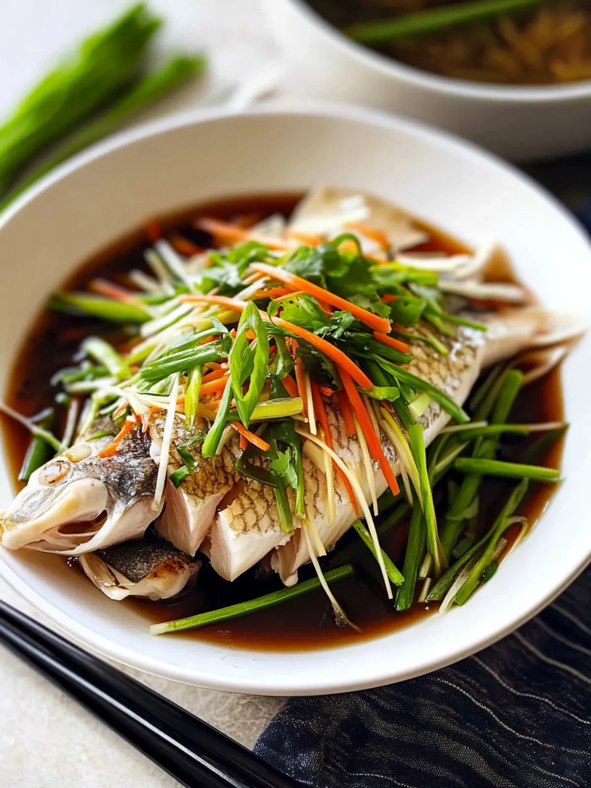 Steamed Fish with Ginger and Soy Sauce: Quick & Flavorful Delight 3 Steamed Fish with Ginger and Soy Sauce