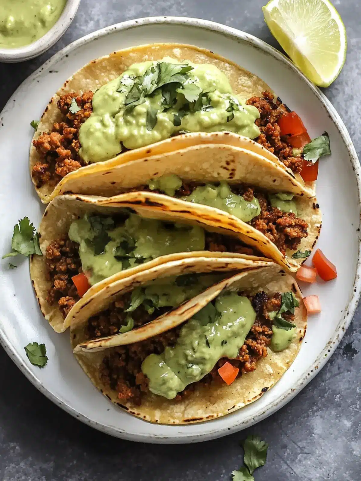Crispy Baked Ground Turkey Tacos with Avocado Sauce Bliss 5 Crispy Baked Ground Turkey Tacos with Avocado Sauce