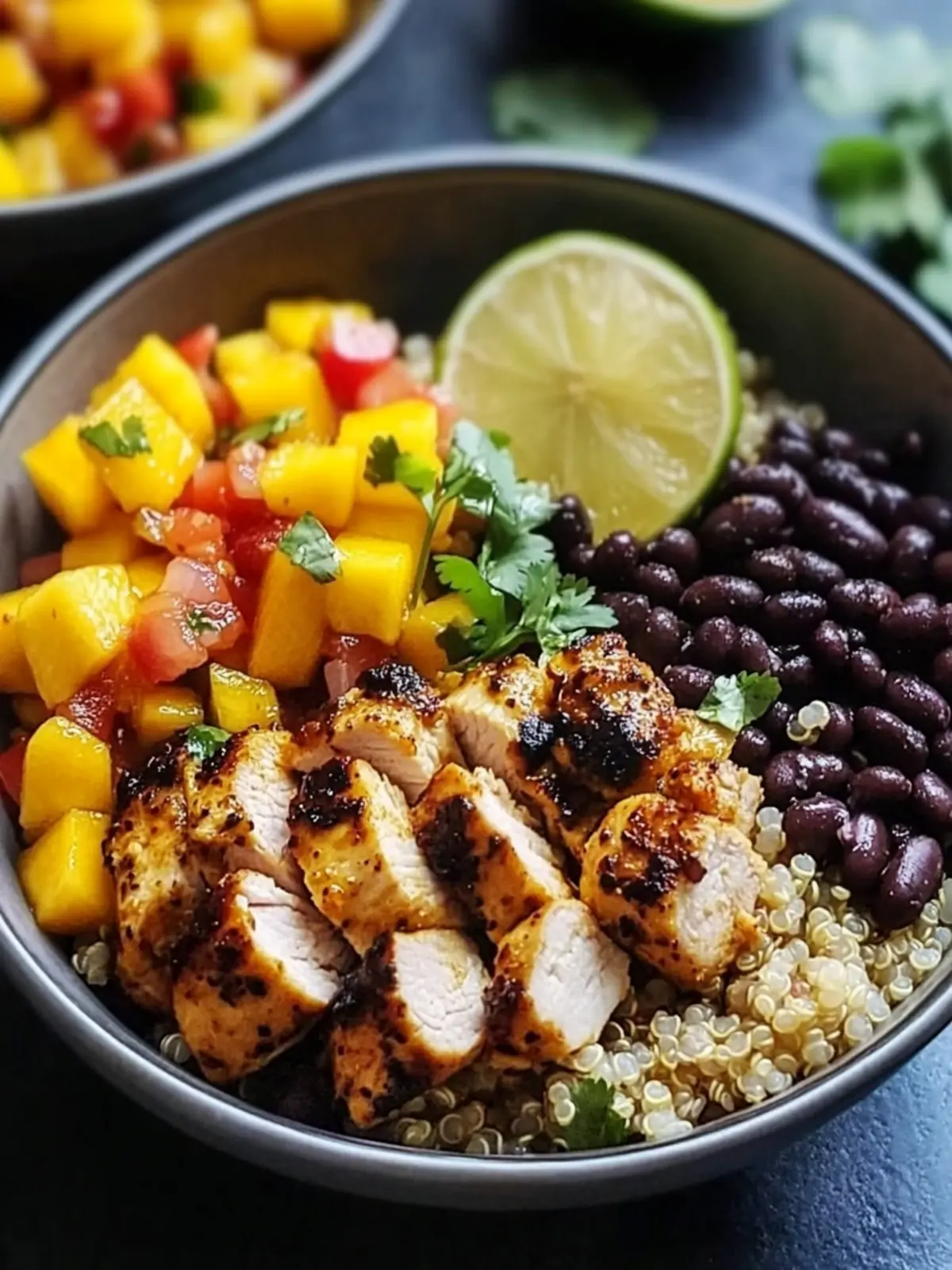Cuban Mojo Chicken Quinoa Bowls with Mango Salsa Delight 5 Cuban Mojo Chicken Quinoa Bowls with Mango Salsa and Black Beans