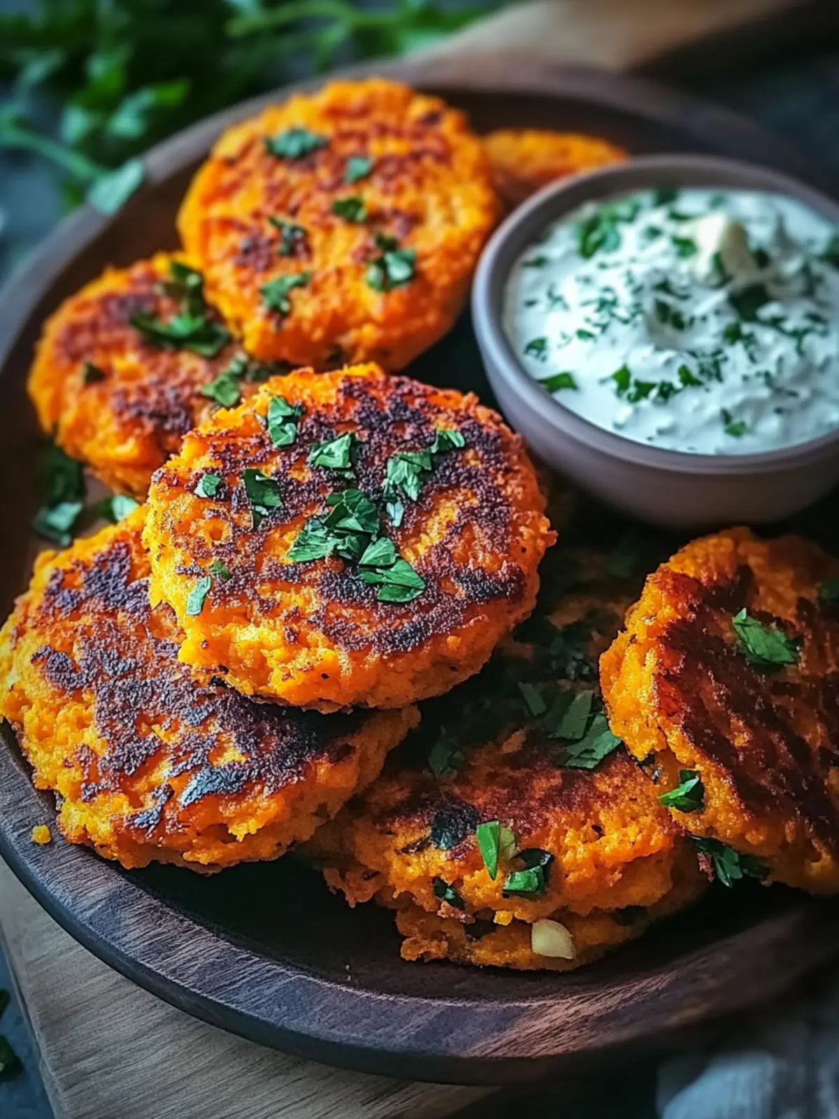 Perfect Crispy Sweet Potato Hash Cakes with Garlic Feta Dip Bliss 4 Perfect Crispy Sweet Potato Hash Cakes with Garlic Feta Dip
