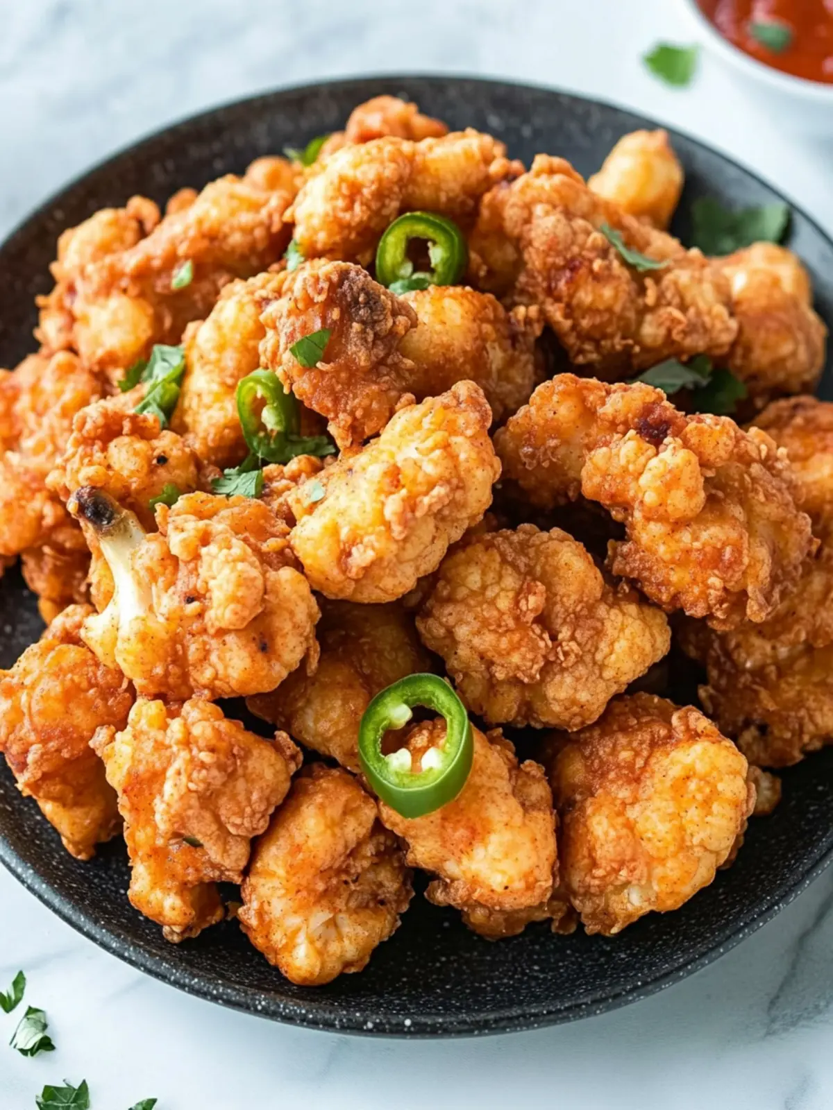 Easy Vegan Spicy Chicken Fried Cauliflower for Crunchy Munchies 4 Easy Vegan Spicy Chicken Fried Cauliflower