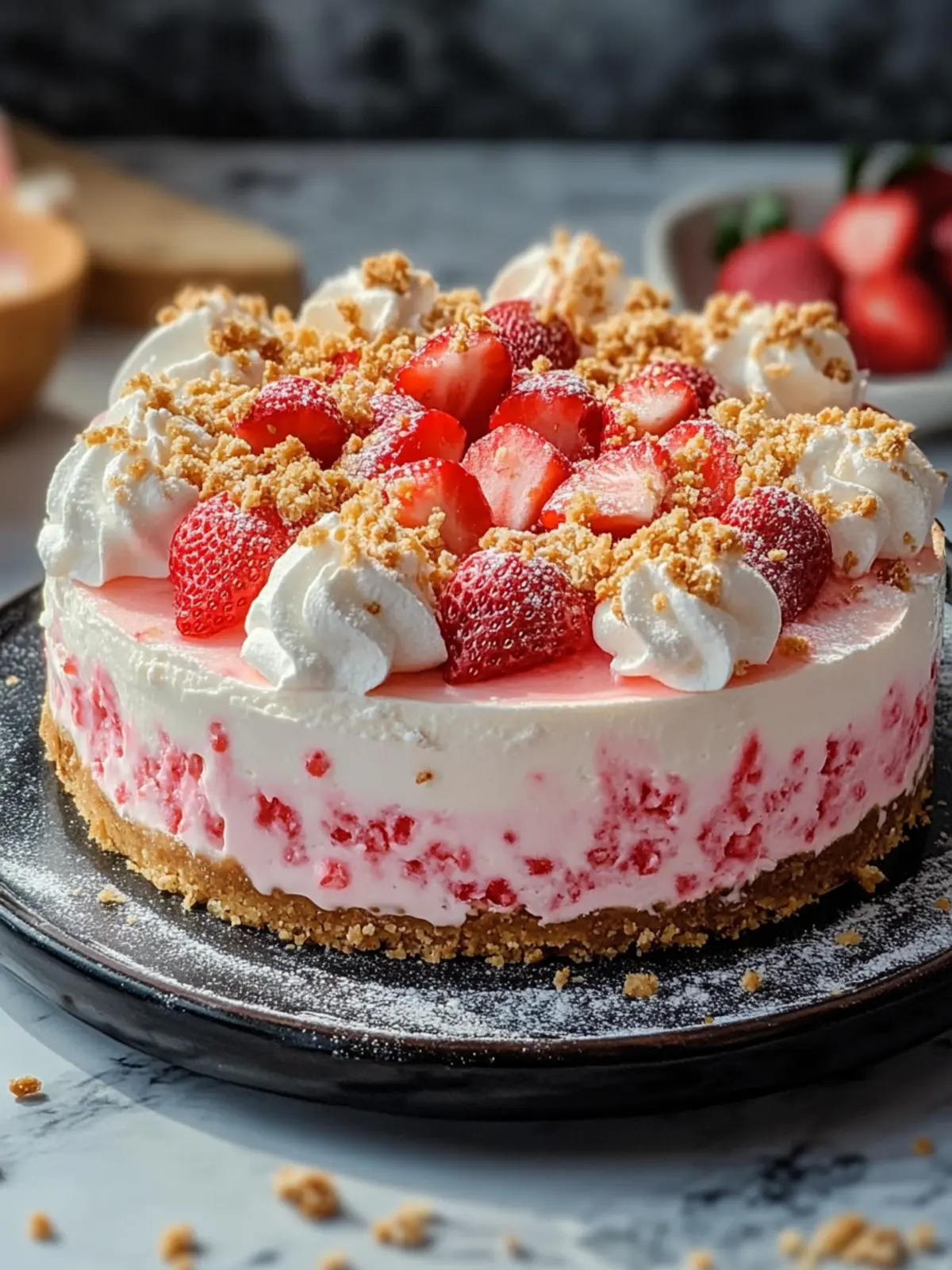 Irresistible Strawberry Crunch Cheesecake Delight to Wow Your Guests 5 Irresistible Strawberry Crunch Cheesecake Delight
