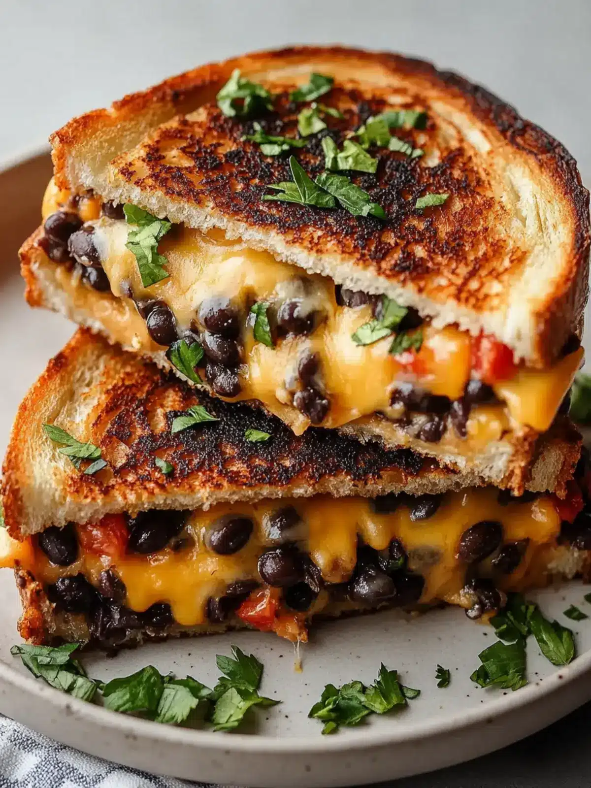Black Bean Grilled Cheese: A Flavorful Twist on Comfort Food 4 Black Bean Grilled Cheese