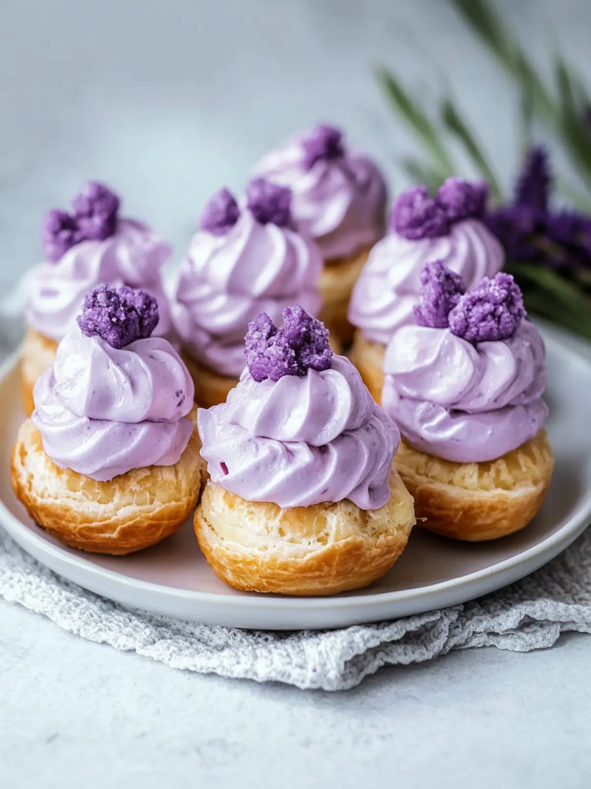 Deliciously Fluffy Ube Cream Puffs for Sweet Indulgence 5 Ube Cream Puffs