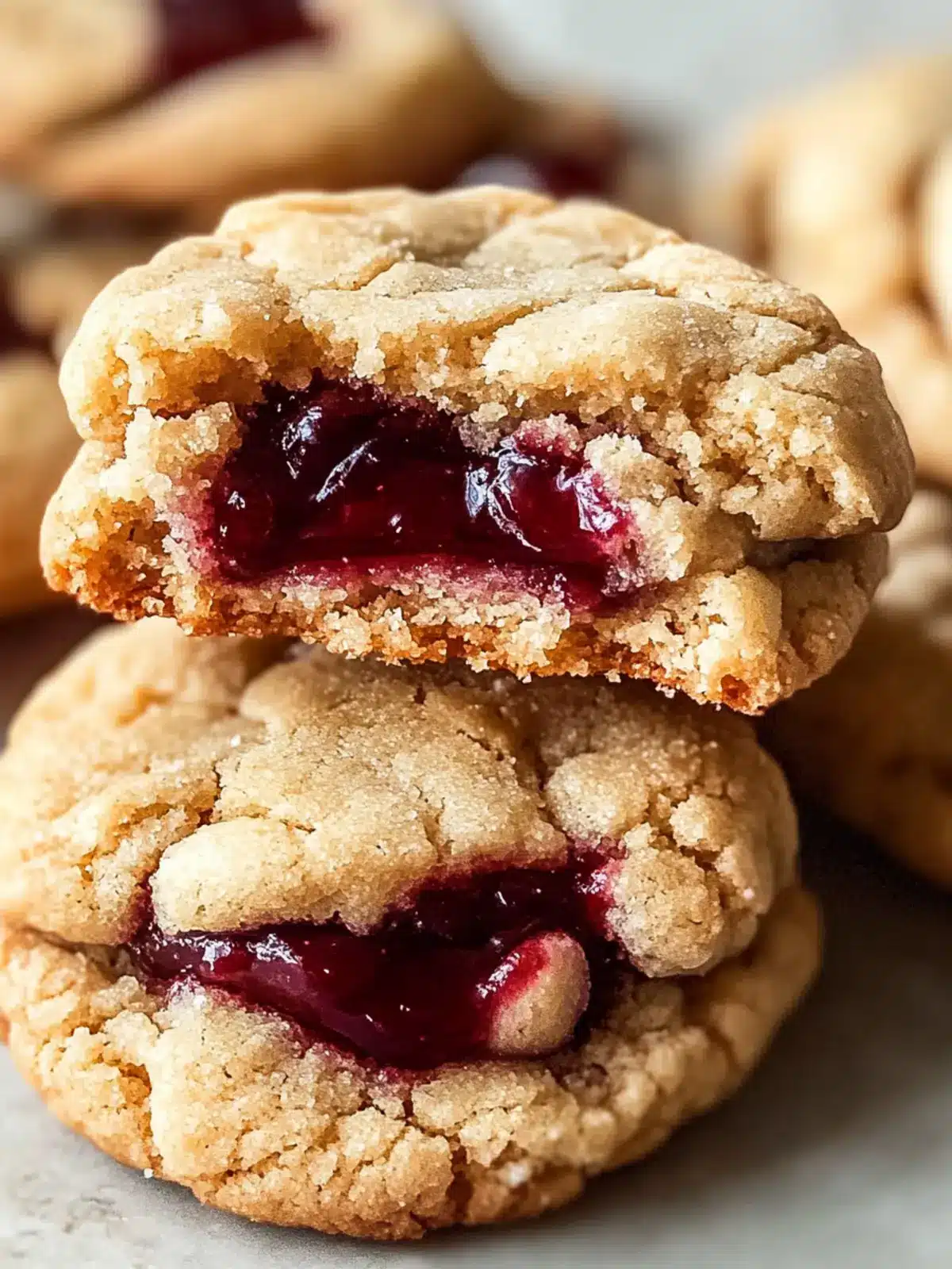 Pillowly PB&J Stuffed Cookies for a Cozy Nostalgic Treat 4 PB&J Stuffed Cookies