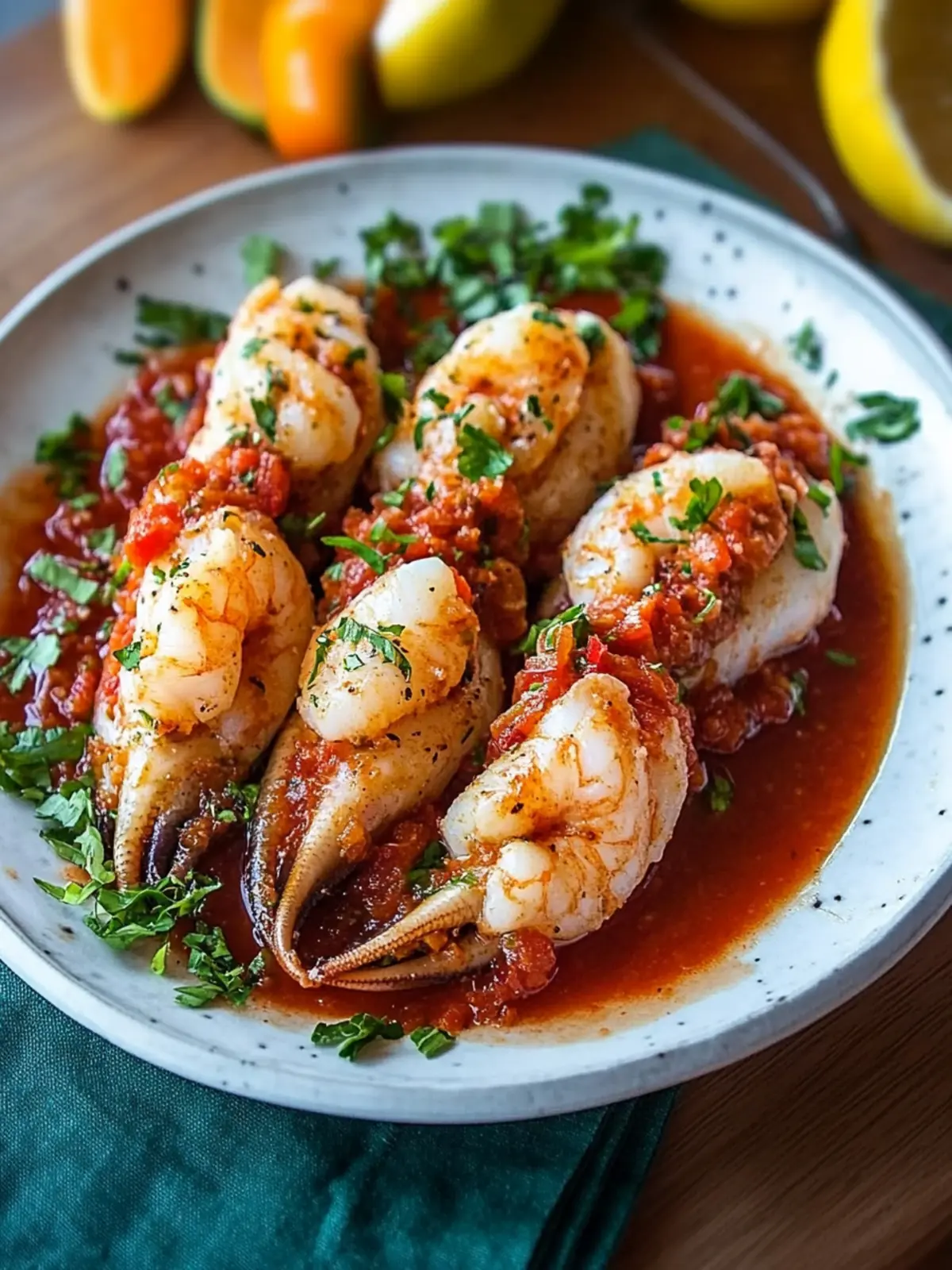 Mouthwatering Shrimp Stuffed Squid to Impress Your Guests 3 Shrimp Stuffed Squid