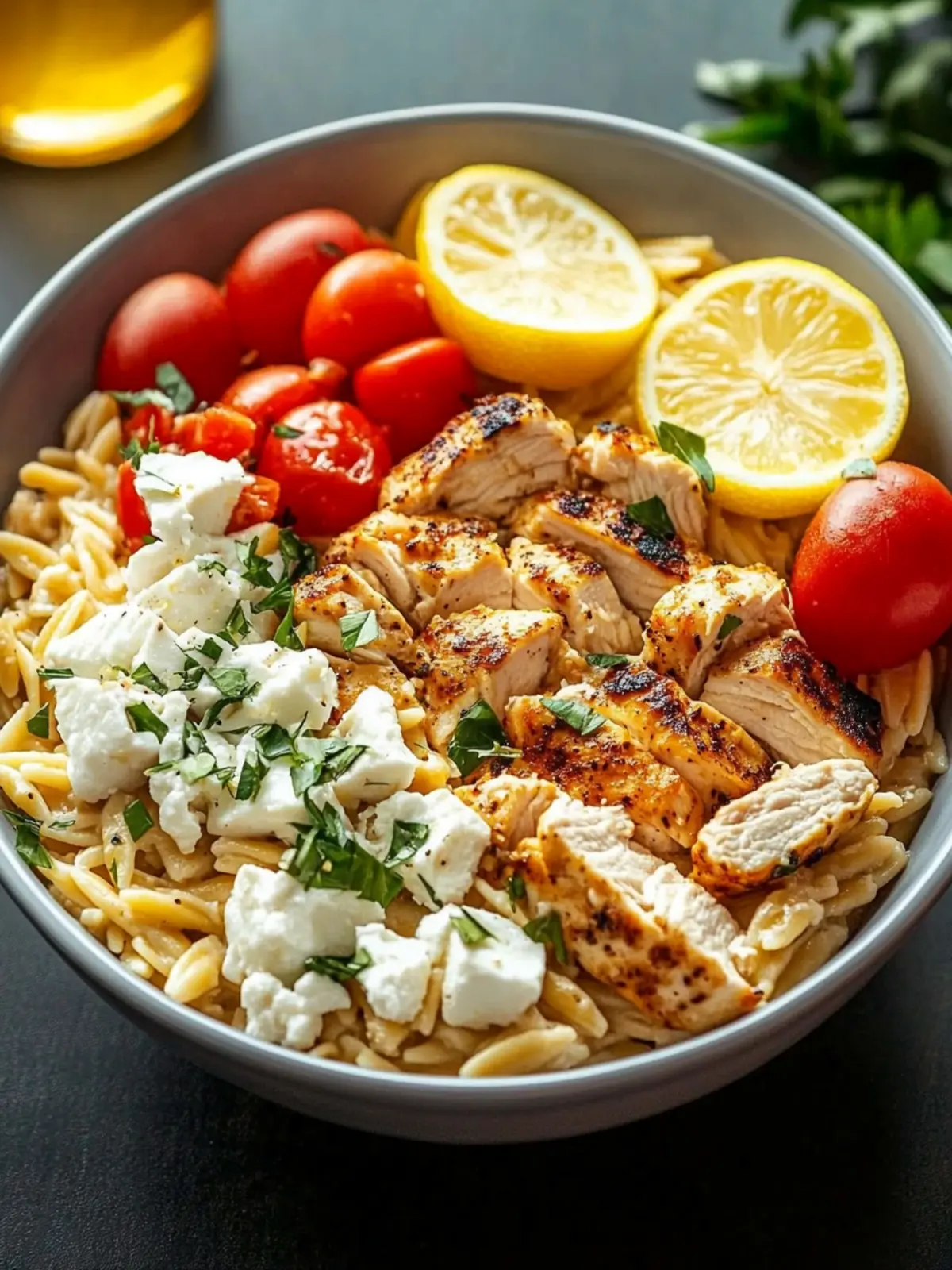 Greek Chicken Power Bowls with Lemon Orzo Recipe You’ll Love 5 Greek Chicken Power Bowls with Lemon Orzo Recipe