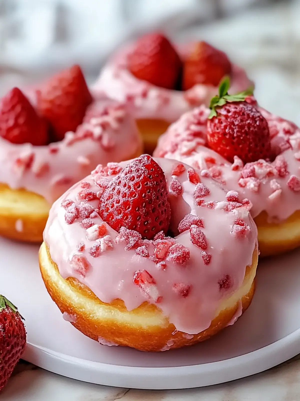 Mouthwatering Strawberry Cheesecake Donuts Made Easy at Home 2 Strawberry Cheesecake Donuts