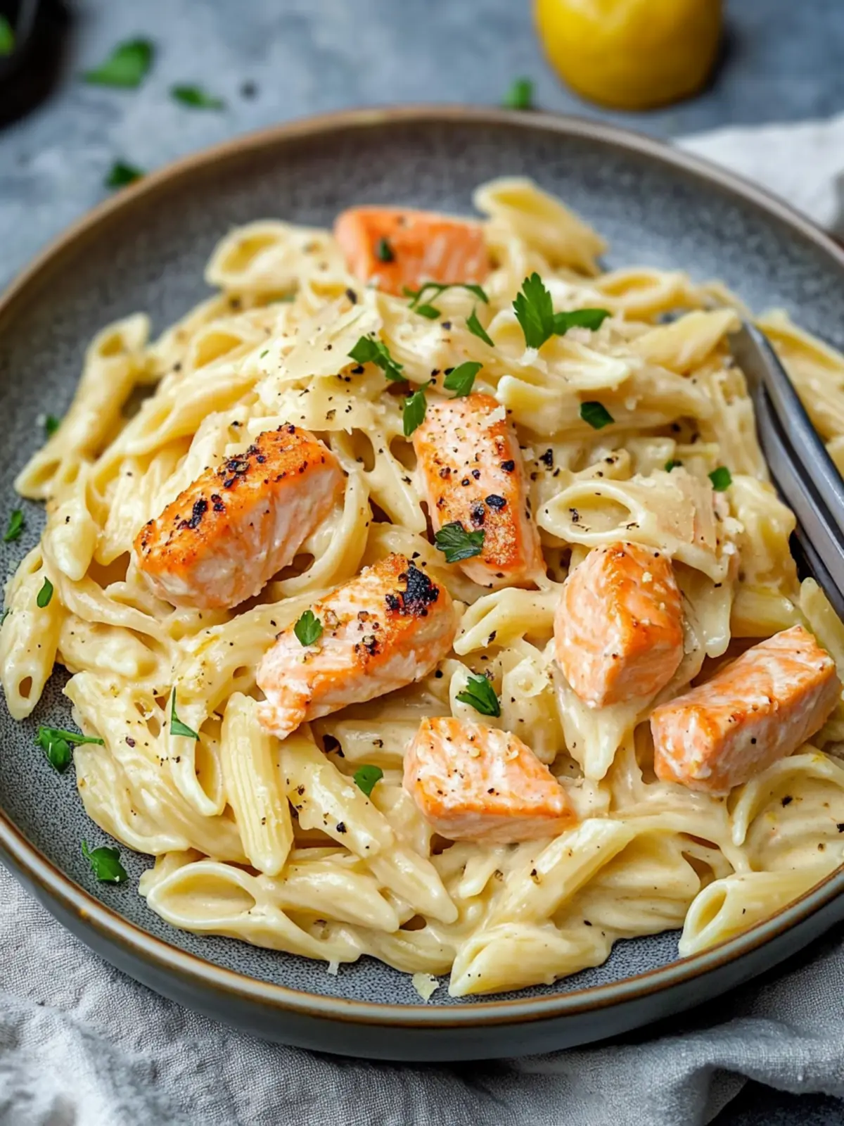 Creamy Honey Mustard Salmon Pasta You’ll Crave Every Week 2 Creamy Honey Mustard Salmon Pasta