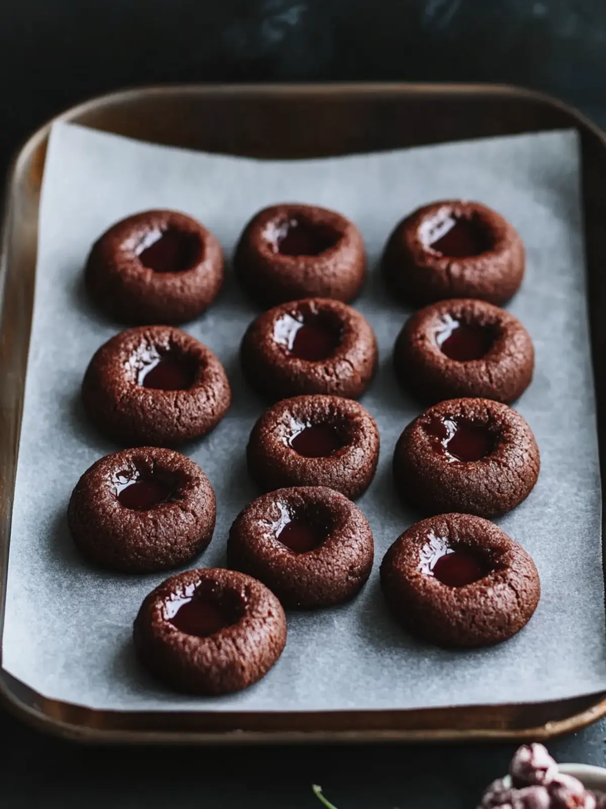 Decadent Chocolate Cherry Thumbprint Cookies You'll Love 4 Chocolate Cherry Thumbprint Cookies
