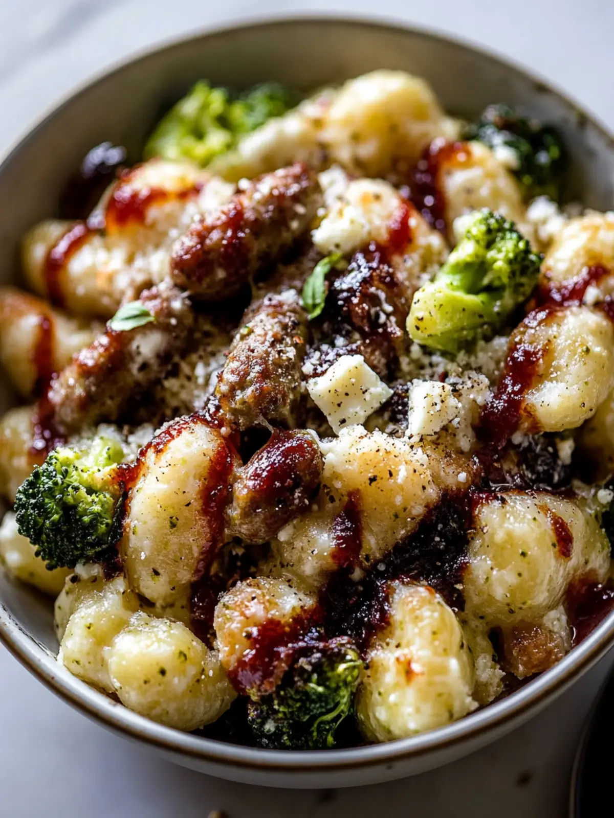 Savory Broccoli Sausage Baked Feta Gnocchi Delight 4 Broccoli Sausage Baked Feta Gnocchi