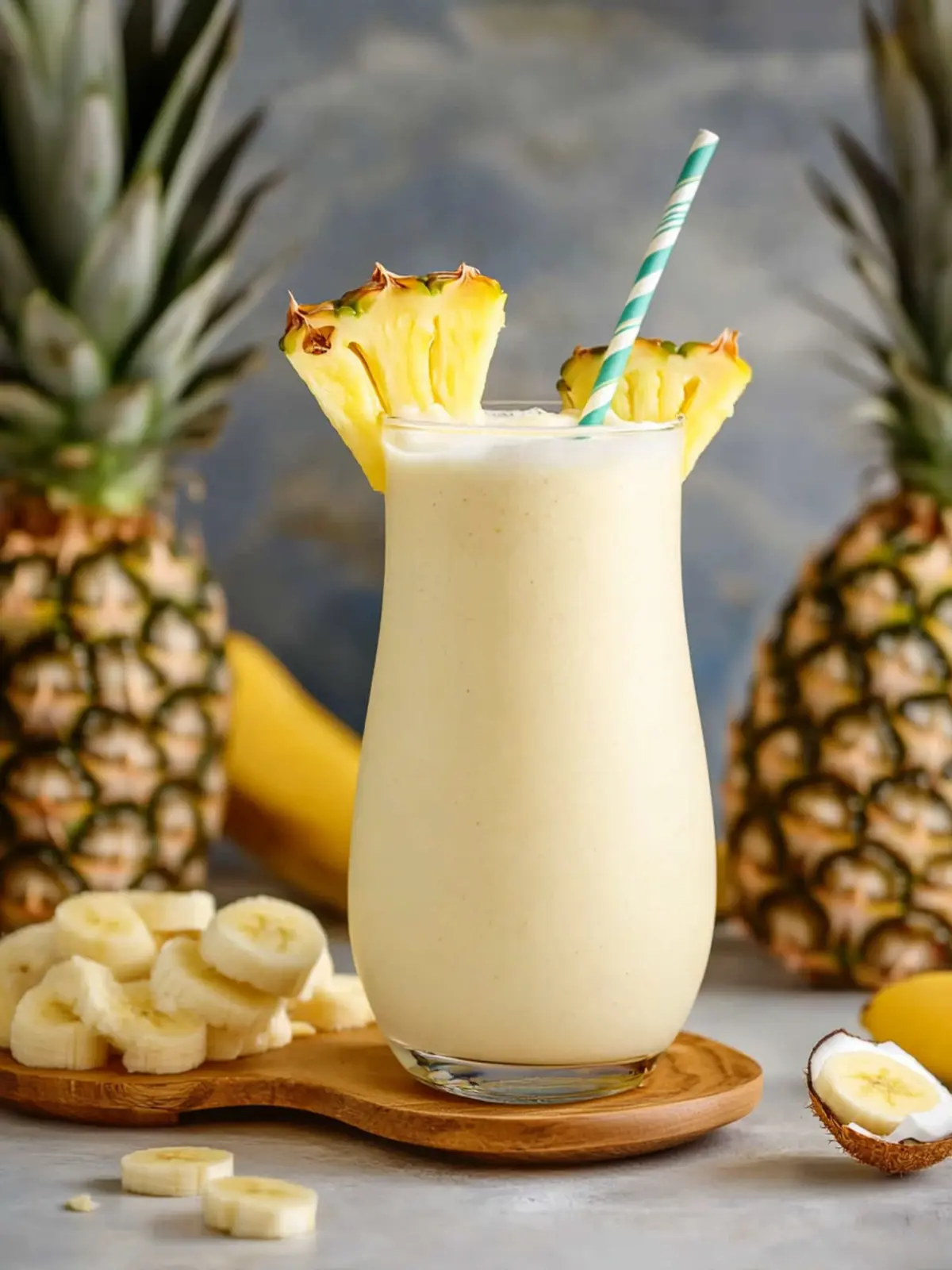 Delicious Pineapple Banana Smoothie with Coconut Milk Bliss 2 Pineapple Banana Smoothie with Coconut Milk