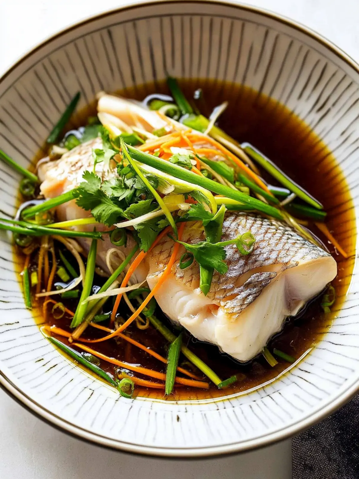 Steamed Fish with Ginger and Soy Sauce: Quick & Flavorful Delight 4 Steamed Fish with Ginger and Soy Sauce