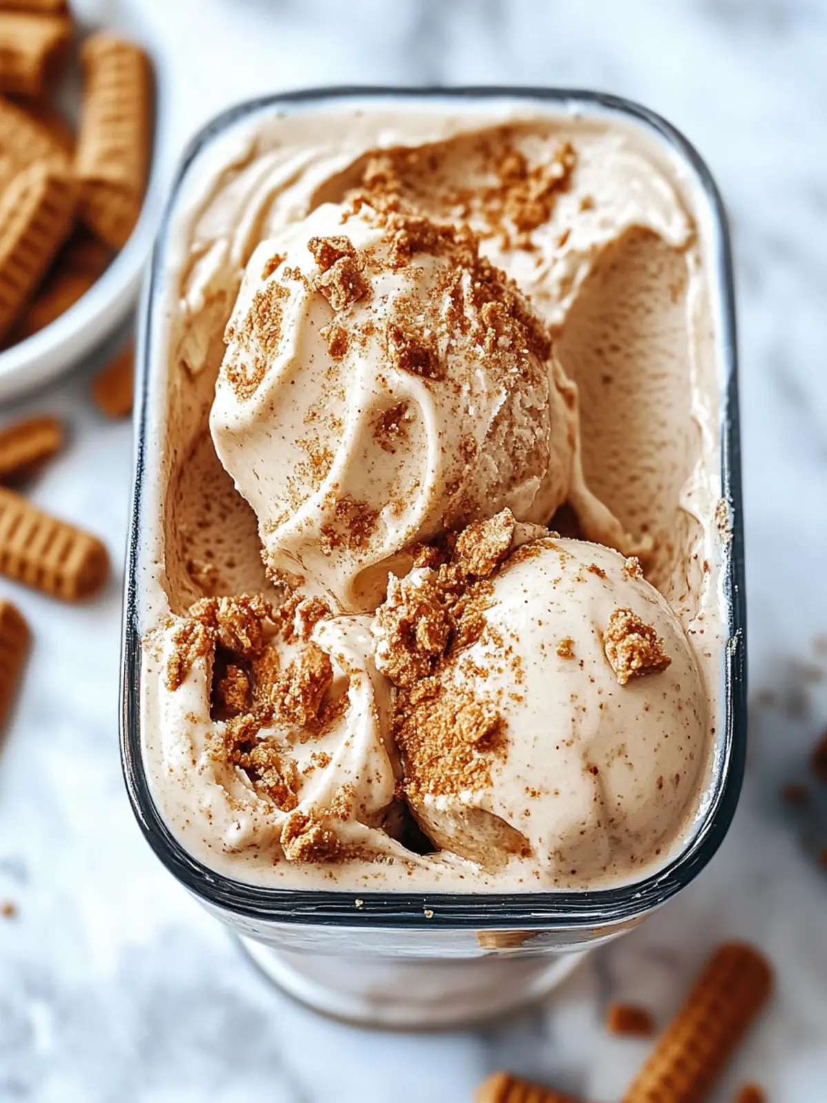 Creamy Homemade Biscoff Ice Cream Without an Ice Cream Machine 4 Homemade Biscoff Ice Cream