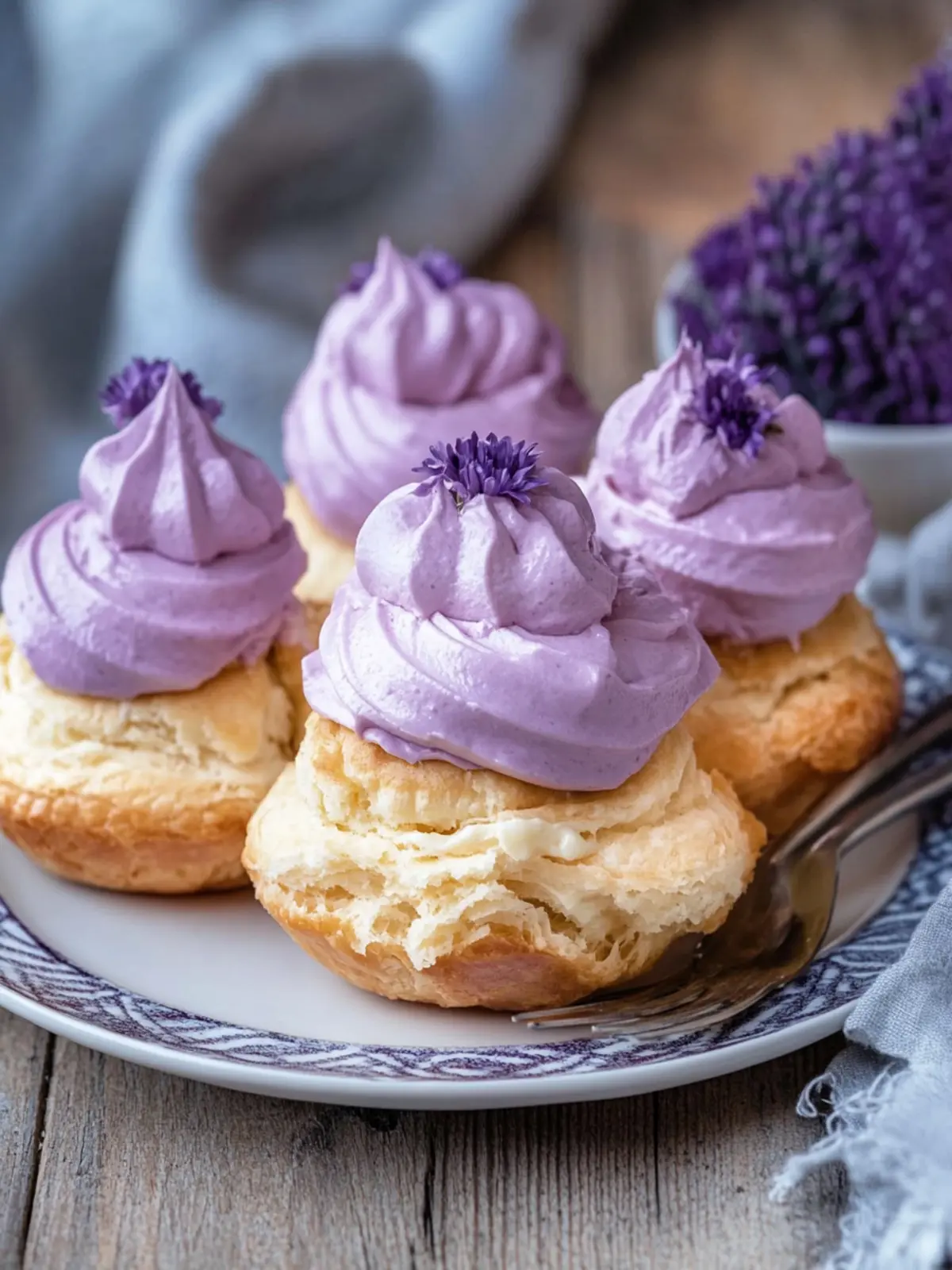 Deliciously Fluffy Ube Cream Puffs for Sweet Indulgence 4 Ube Cream Puffs