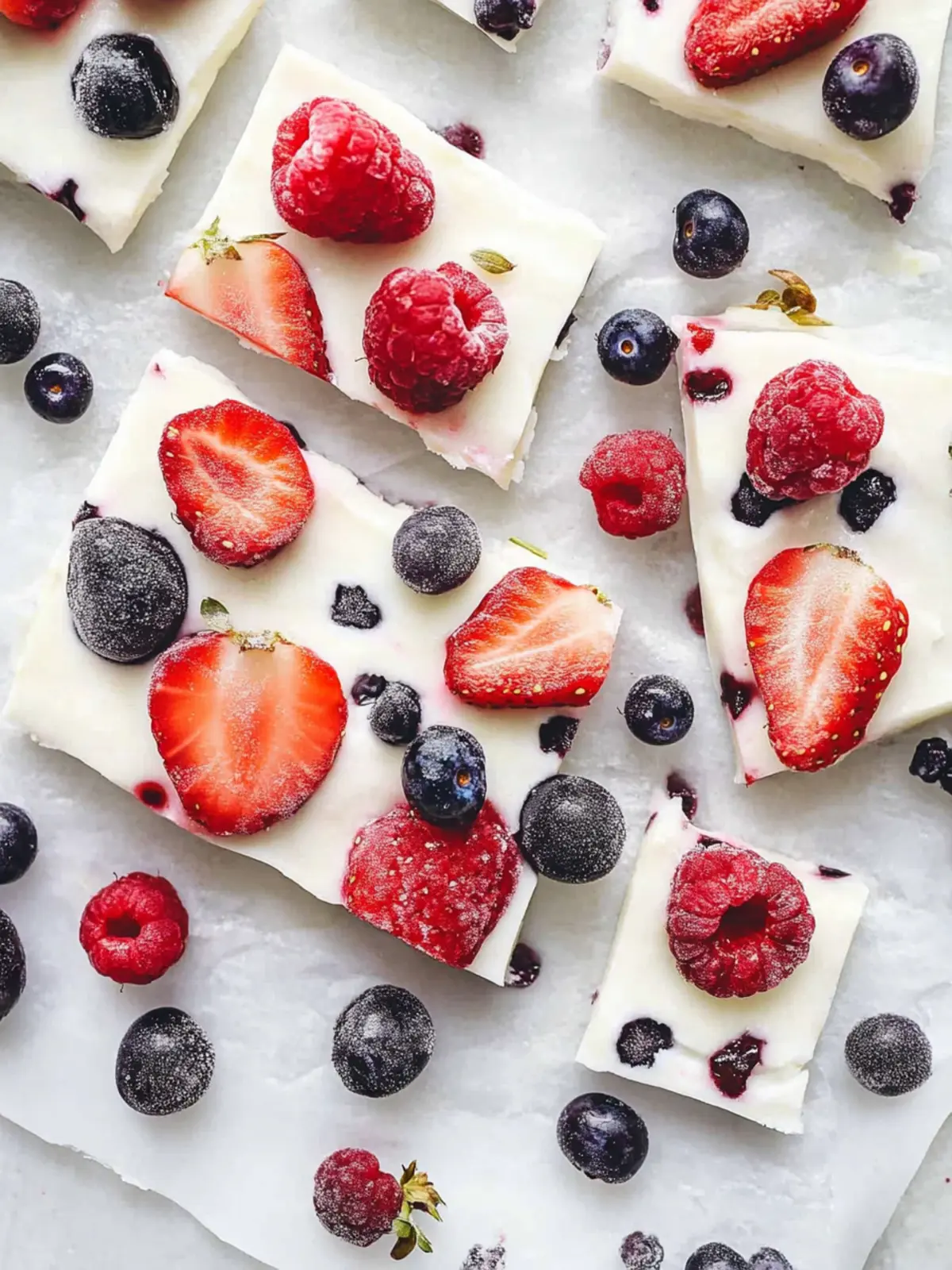 Celebrate Summer with 4th of July Frozen Yogurt Bark & Berries 3 4th of July Frozen Yogurt Bark with Berries