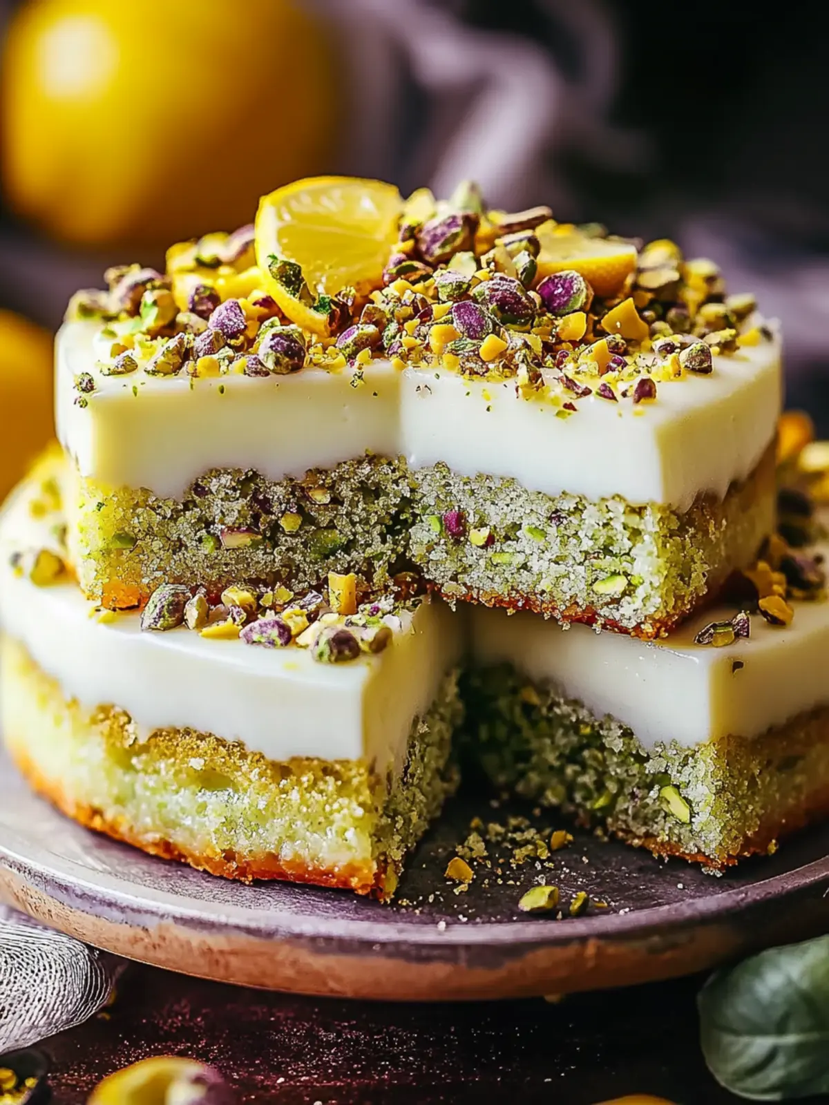 Delicious Lemon Pistachio Milk Cake for Sweet Moments 4 Lemon Pistachio Milk Cake