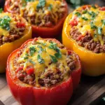 Easy Ground Beef Stuffed Bell Peppers for a Family Feast 6 Easy Ground Beef Stuffed Bell Peppers