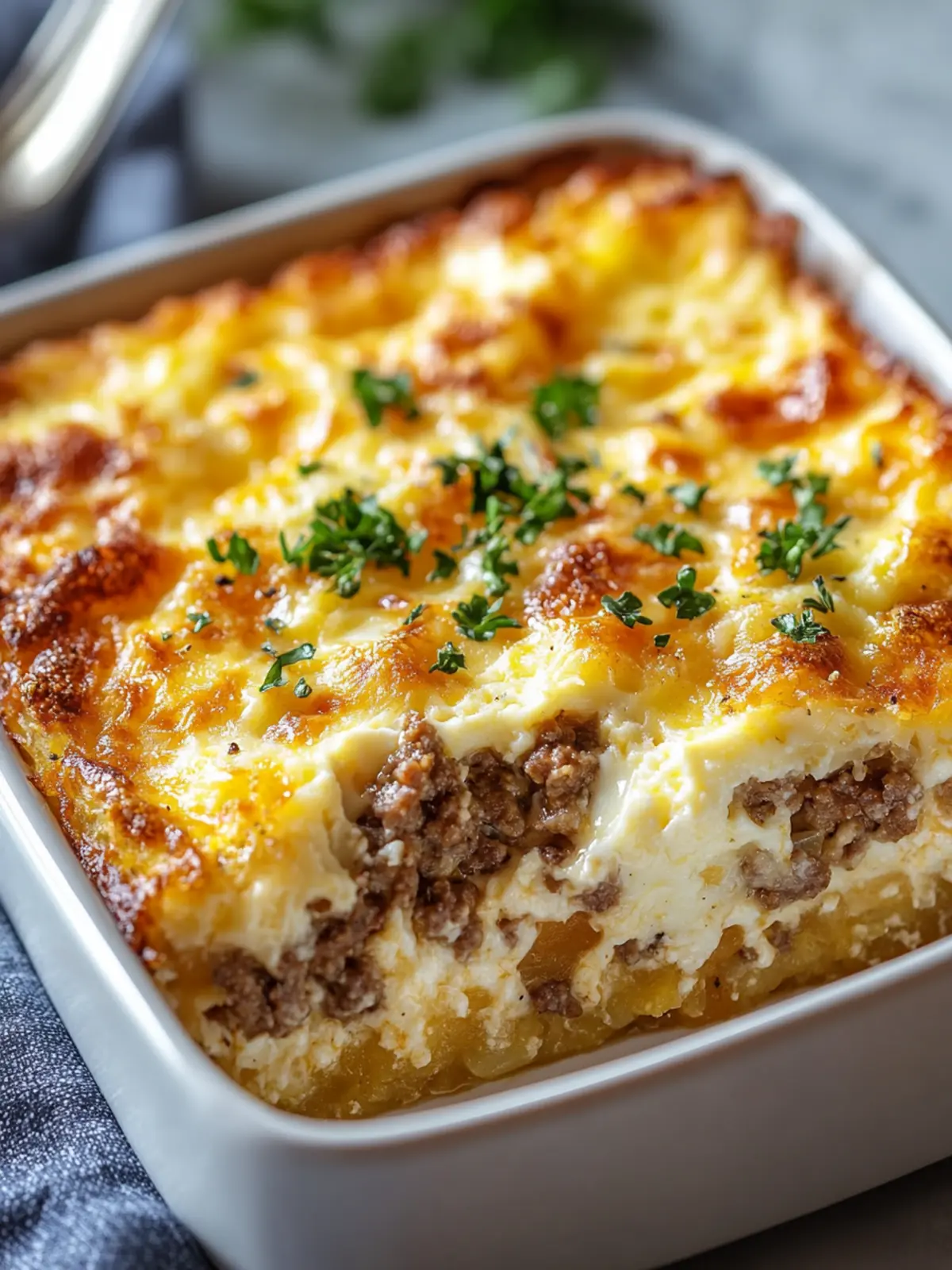 Sausage, Egg, and Cream Cheese Hashbrown Casserole Magic 5 Sausage, Egg, and Cream Cheese Hashbrown Casserole