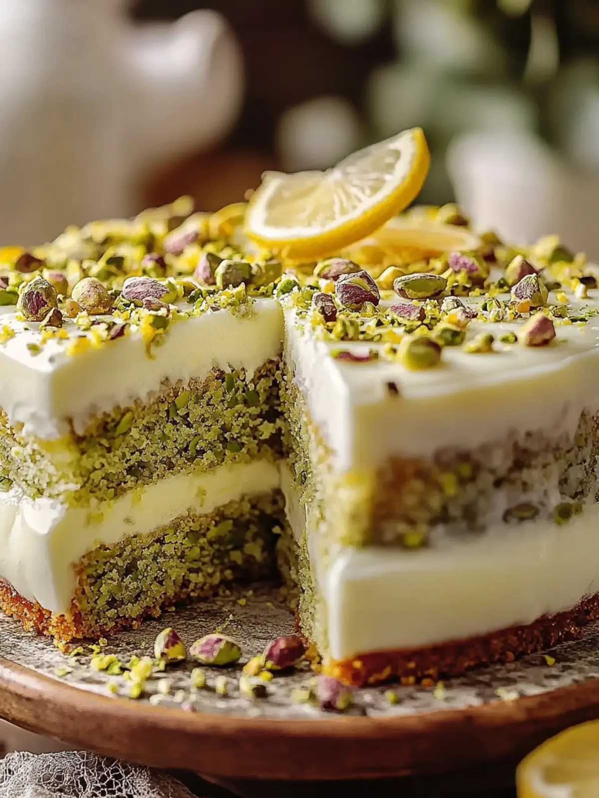 Delicious Lemon Pistachio Milk Cake for Sweet Moments 2 Lemon Pistachio Milk Cake