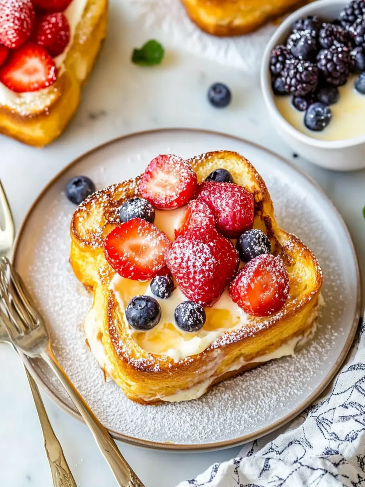 Air Fryer Yogurt Custard Toast Loaded with Fresh Berries 3 Air Fryer Yogurt Custard Toast