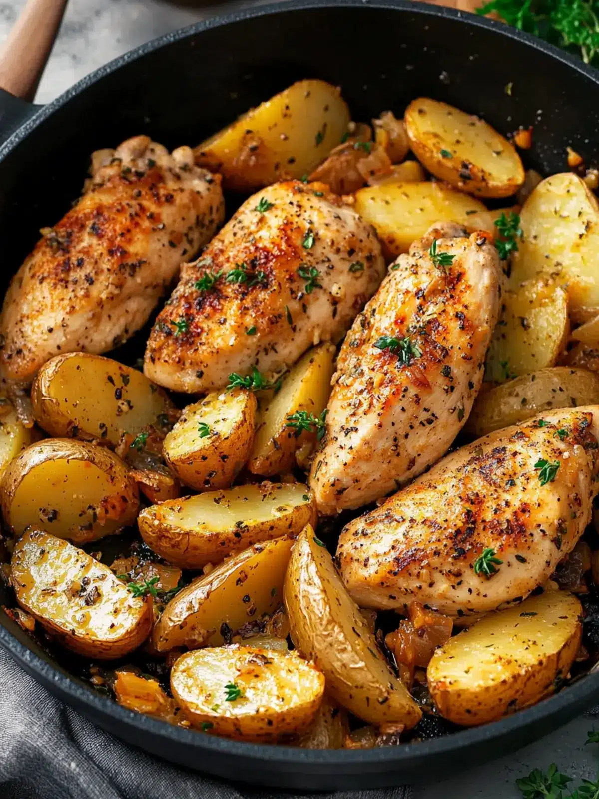 High Protein Garlic Chicken and Potatoes Skillet Delight 5 High Protein Garlic Chicken and Potatoes Skillet