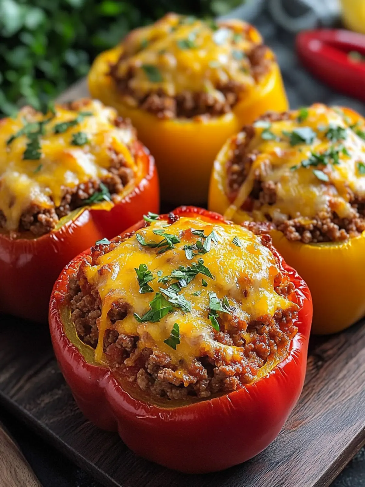 Easy Ground Beef Stuffed Bell Peppers for a Family Feast 2 Easy Ground Beef Stuffed Bell Peppers