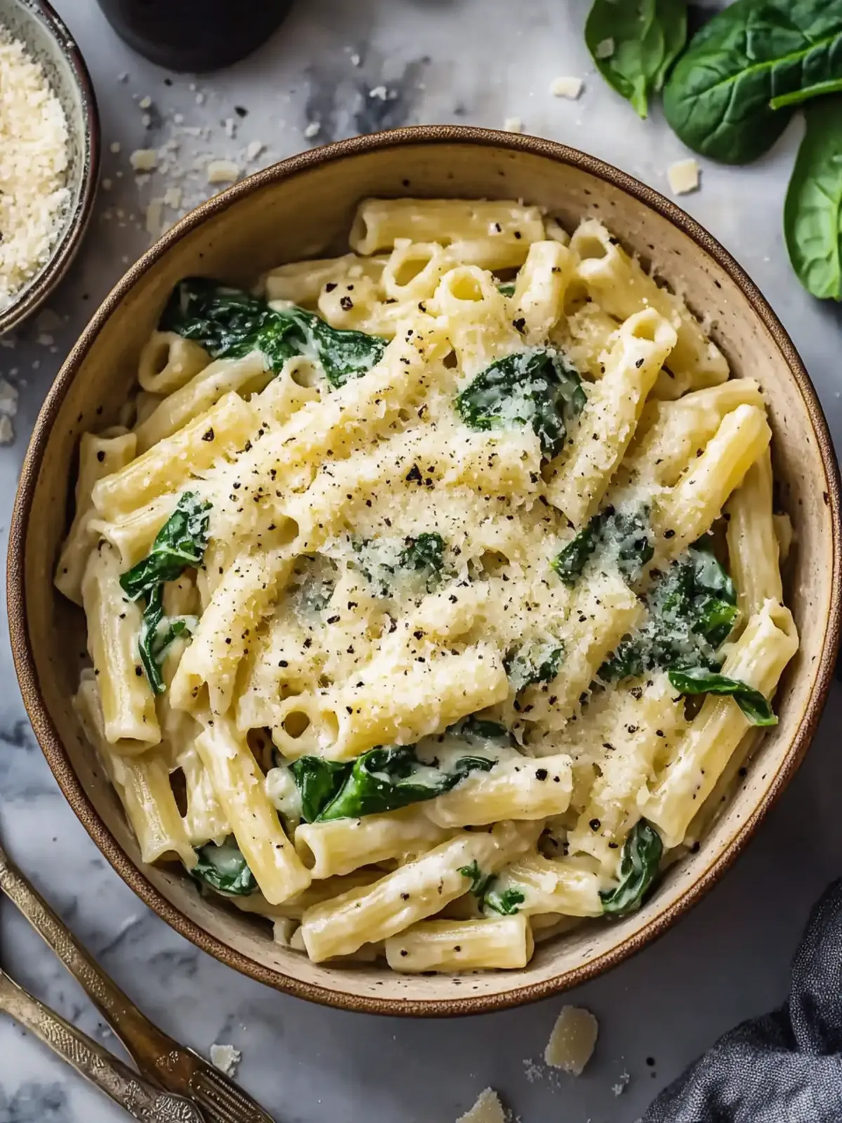 Creamy Parmesan Spinach Pasta Ready in Just 37 Minutes 2 Parmesan Spinach Pasta