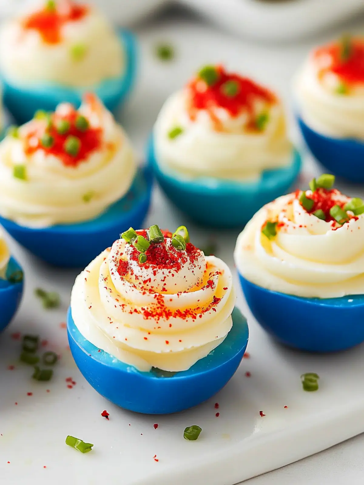 4th of July Red White and Blue Deviled Eggs to Wow Guests 3 4th of July Red White and Blue Deviled Eggs