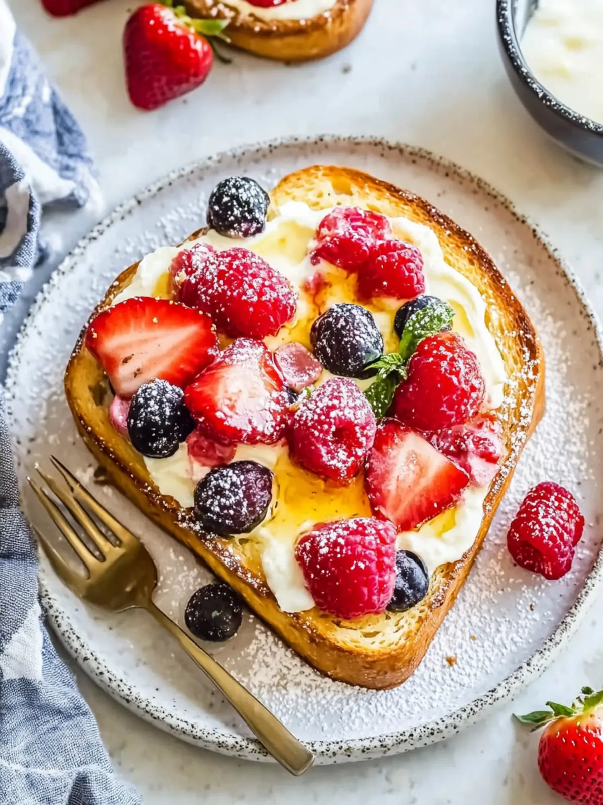 Air Fryer Yogurt Custard Toast Loaded with Fresh Berries 2 Air Fryer Yogurt Custard Toast
