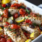 High Protein Meals: Irresistible Mediterranean Chicken Bake 2 high protein meals Mediterranean Chicken Bake