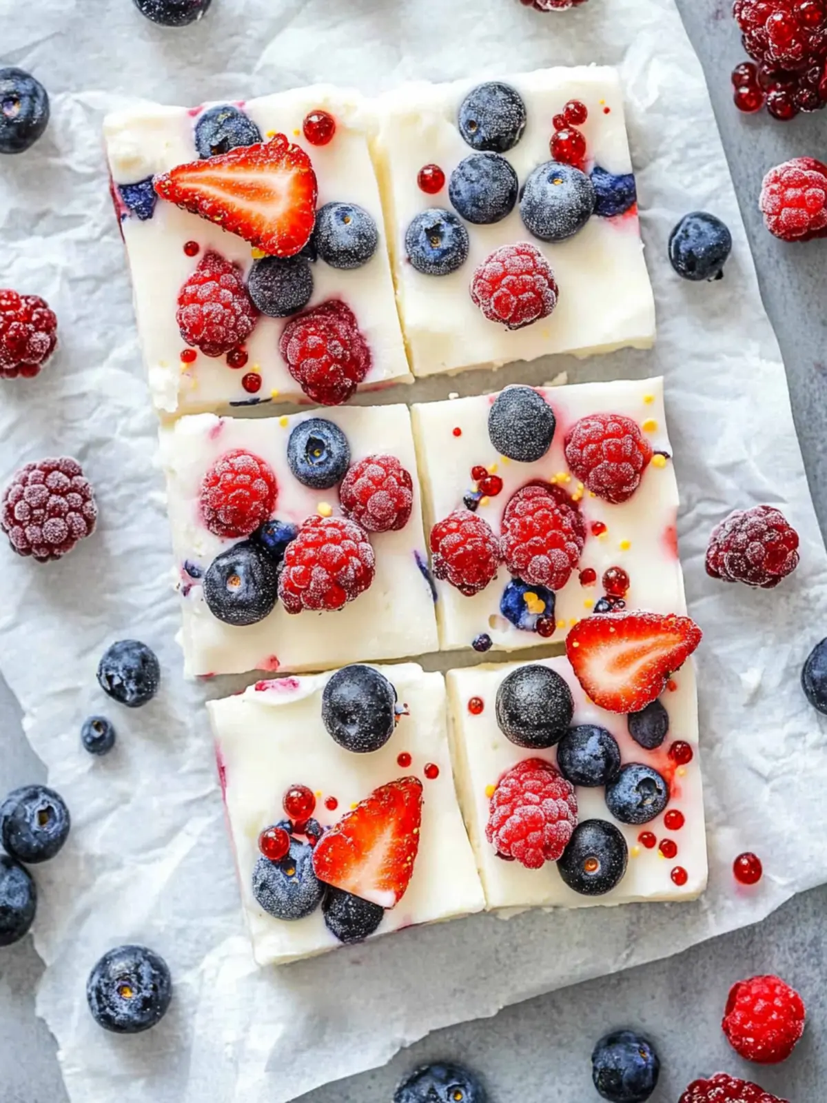 Celebrate Summer with 4th of July Frozen Yogurt Bark & Berries 5 4th of July Frozen Yogurt Bark with Berries