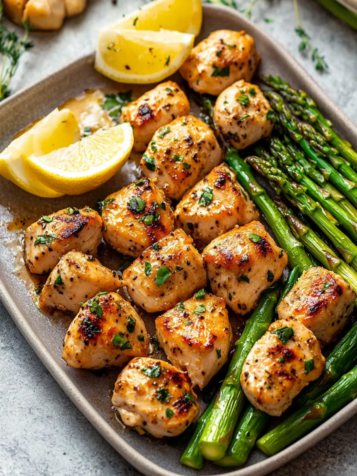 Lazy Summer Protein Dinners: Garlic Butter Chicken Bites Delight 5 Lazy Summer Protein Dinners Garlic Butter Chicken Bites with Asparagus