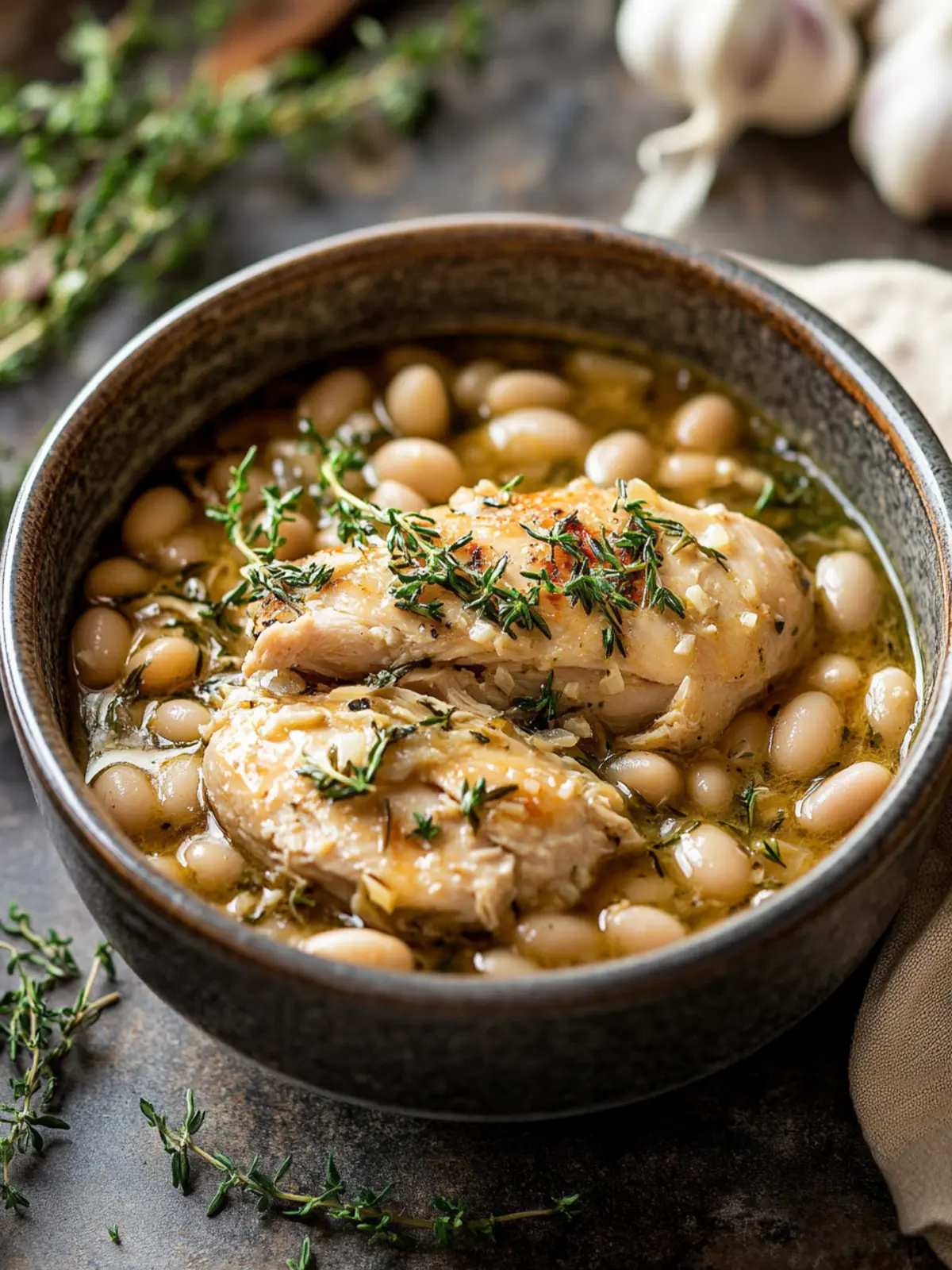 Herbed Slow-Cooker Chicken and White Beans for Heart Health 2 cardiac diet recipes Herbed Slow-Cooker Chicken and White Beans