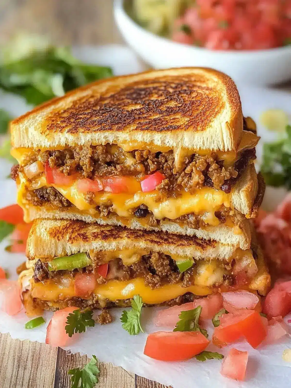 Taco Grilled Cheese Sandwich: A Cheesy Twist on Tacos 2 Taco Grilled Cheese Sandwich