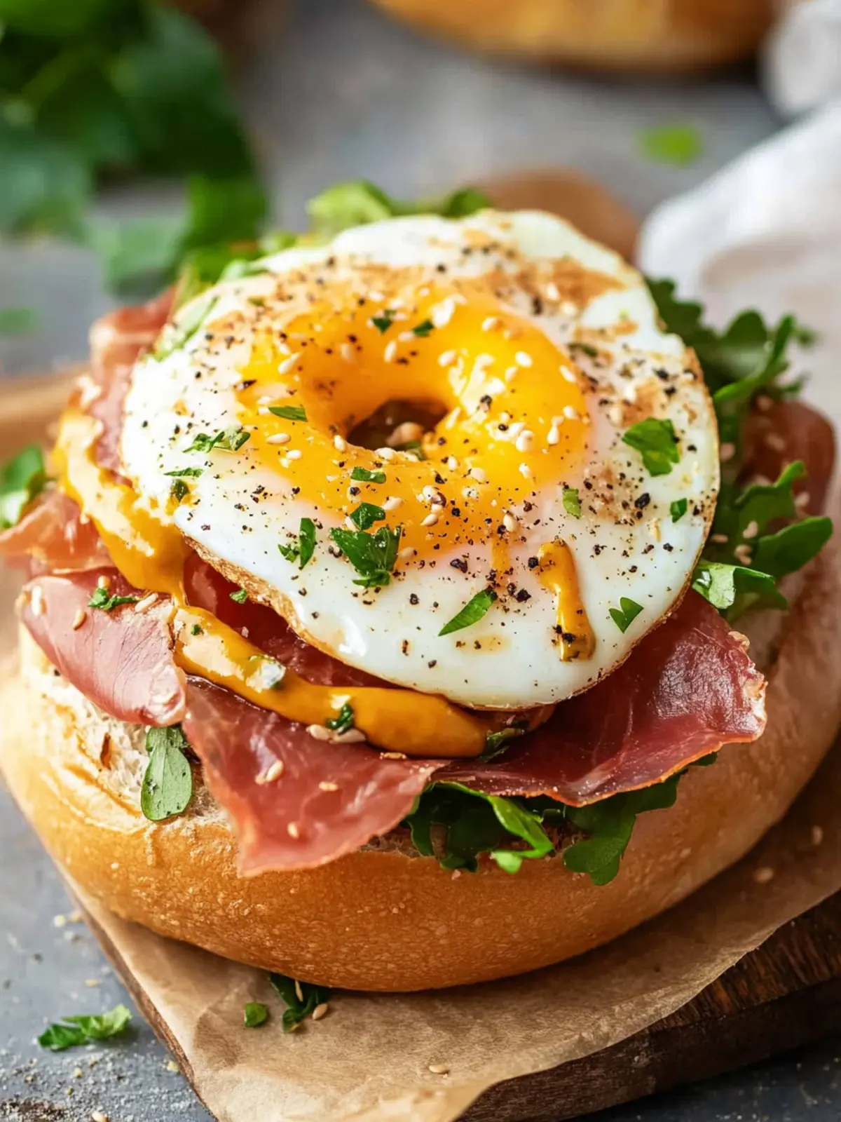 High Protein Meals Easy Egg Prosciutto Bagel Delight 2 High Protein Meals Easy Egg Prosciutto Bagel
