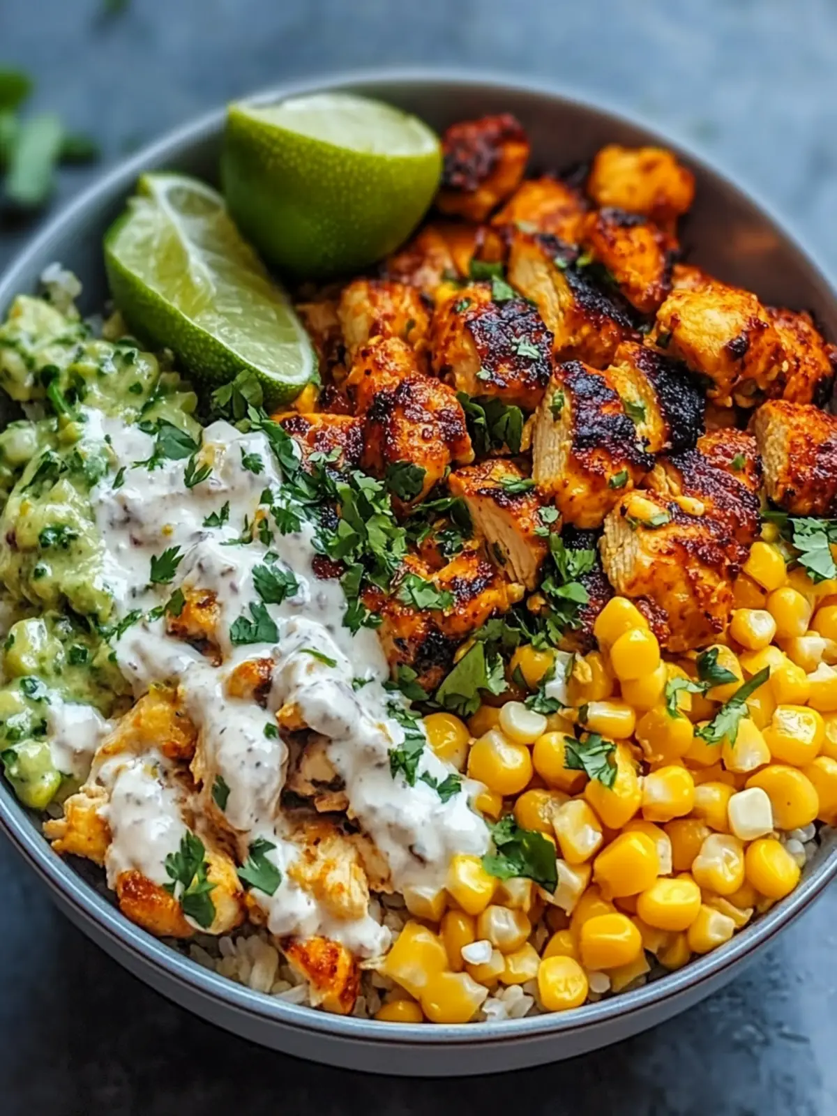 High Protein Meals: Healthy Street Corn Chicken Bowl Bliss 4 high protein meals Healthy Street Corn Chicken Bowl