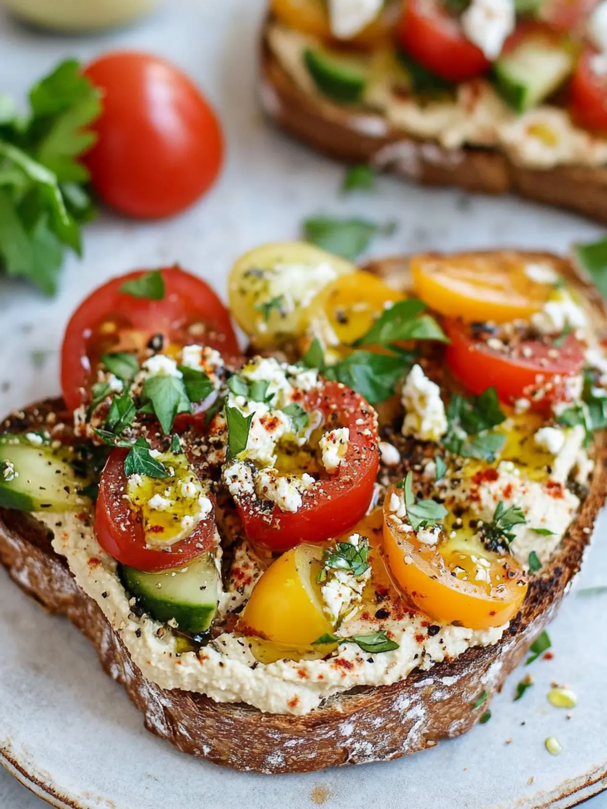 Mediterranean Hummus Toast with Za’atar: A Flavor Explosion! 4 Mediterranean Hummus Toast with Za’atar