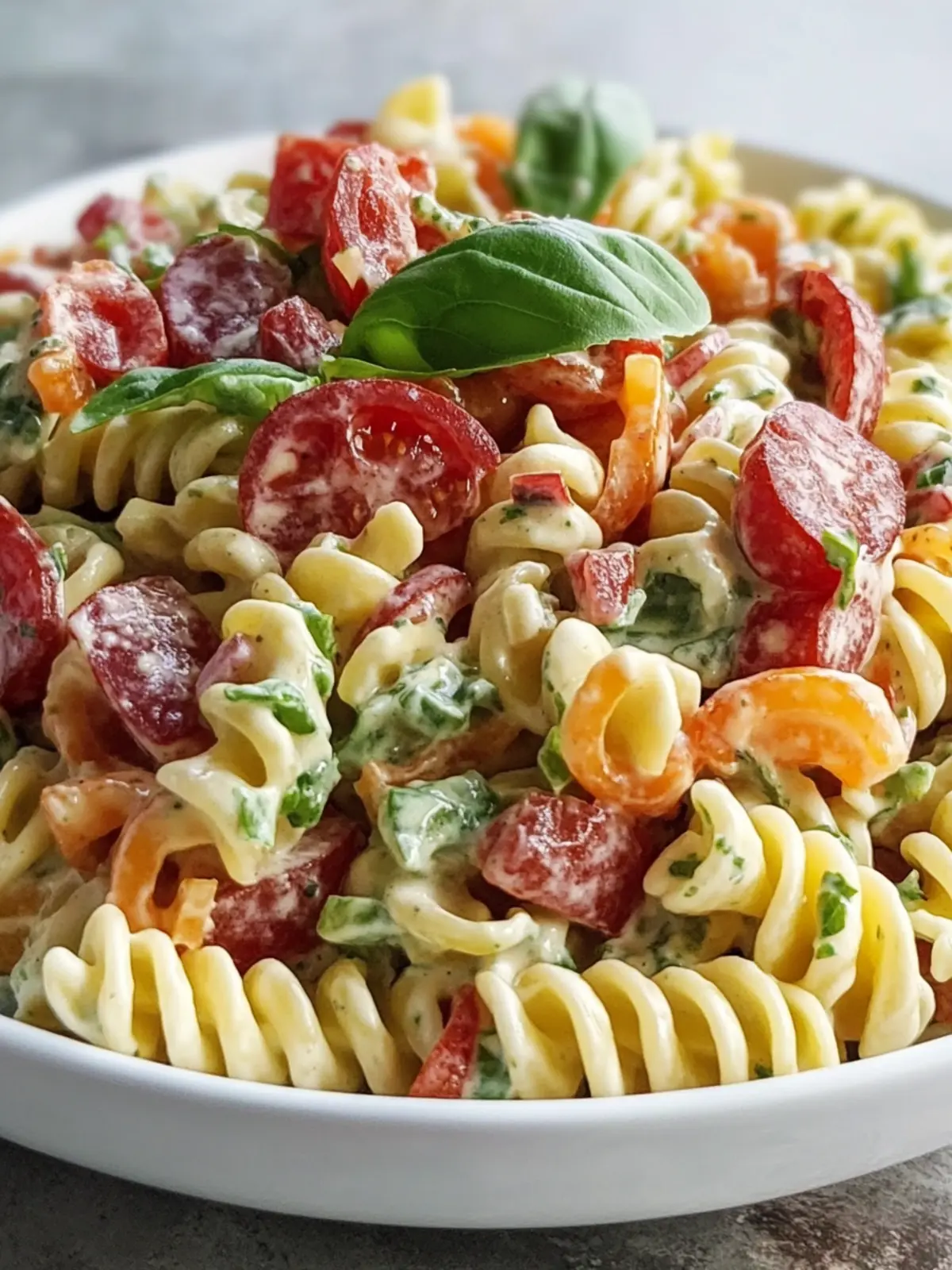 Celebrate Summer with 4th of July Creamy BLT Pasta Salad 4 4th of July Creamy BLT Pasta Salad