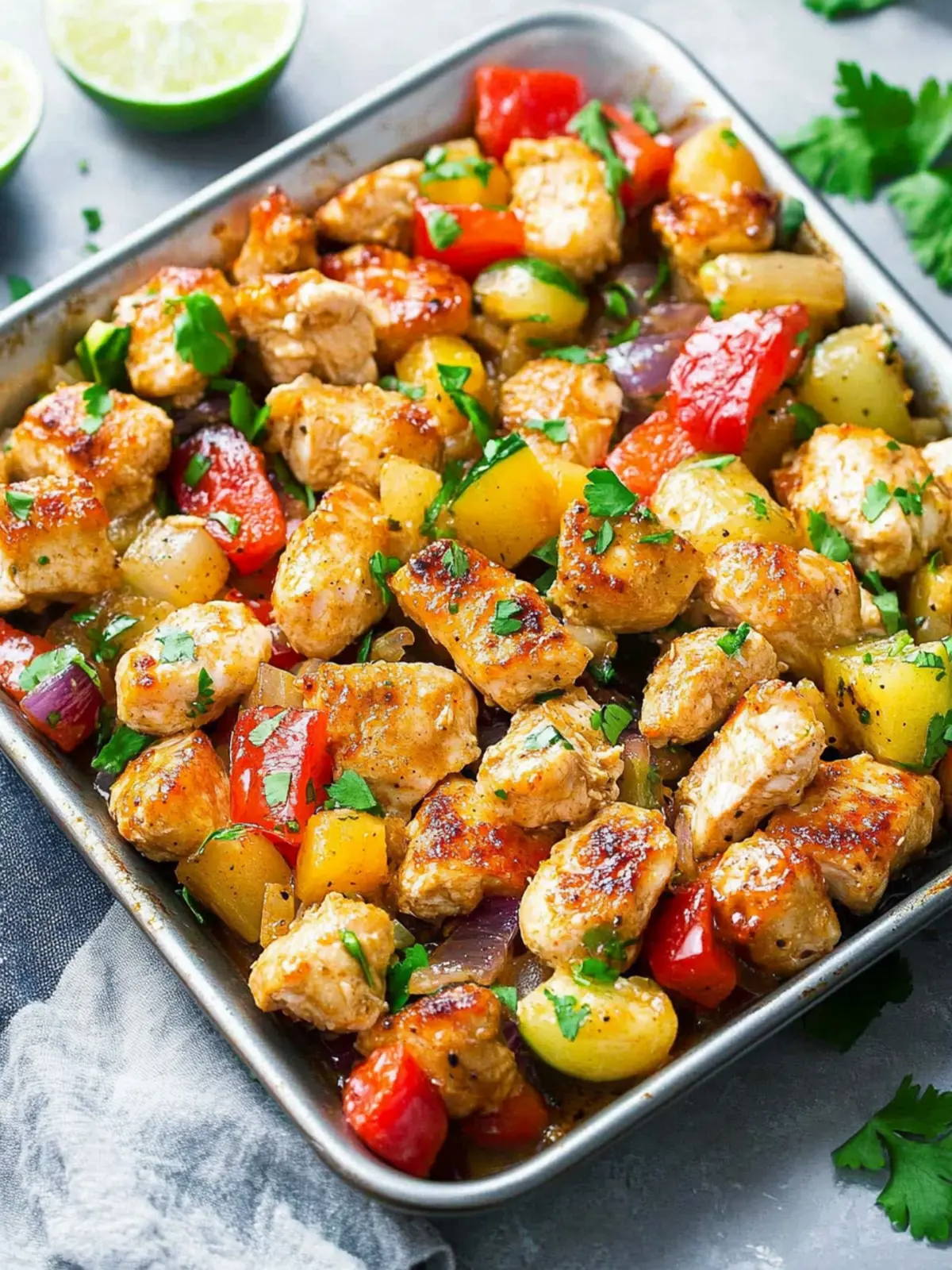 High Protein Hawaiian Chicken Sheet Pan for Flavorful Meals 5 High Protein Hawaiian Chicken Sheet Pan