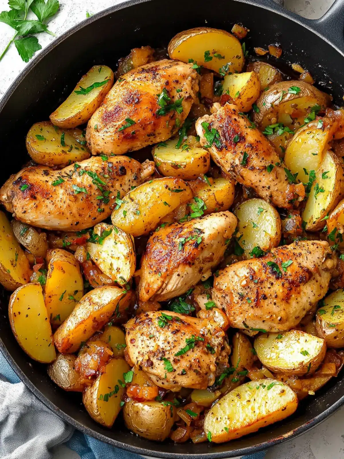 High Protein Garlic Chicken and Potatoes Skillet Delight 3 High Protein Garlic Chicken and Potatoes Skillet