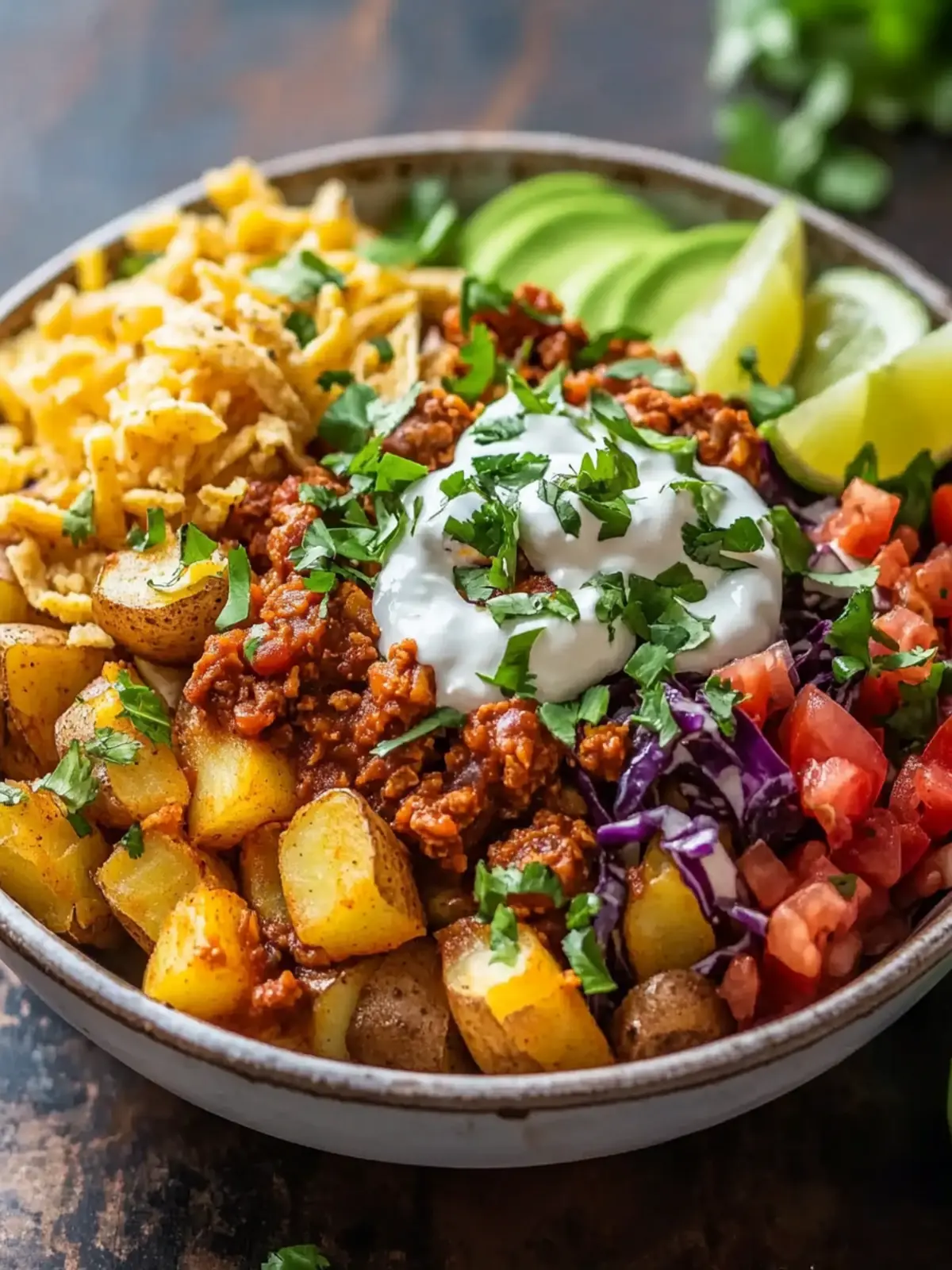 Irresistible Loaded Potato Taco Bowl: A Crisp Flavor Explosion 4 Loaded Potato Taco Bowl