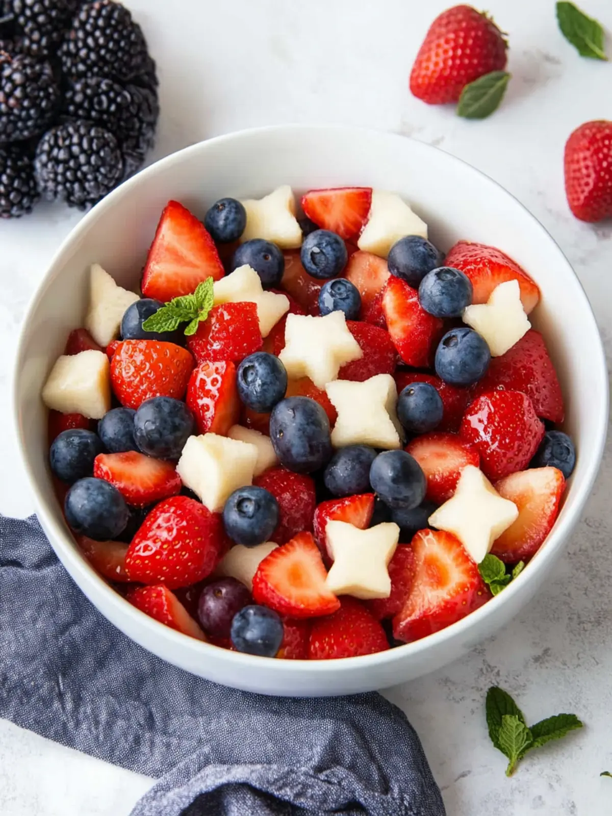 4th of July Simple Red White and Blue Fruit Salad Delight 5 4th of July Simple Red White and Blue Fruit Salad