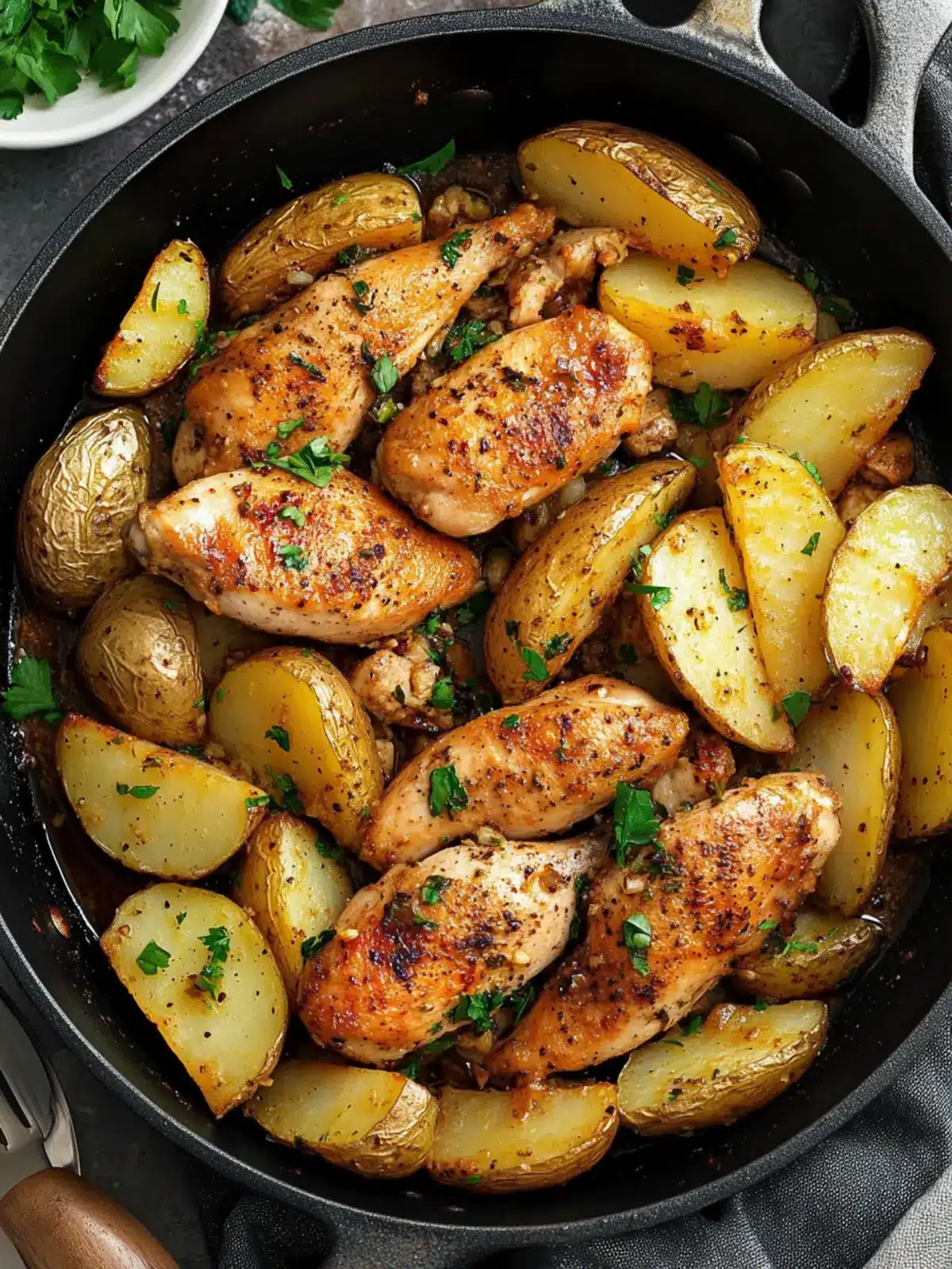High Protein Garlic Chicken and Potatoes Skillet Delight 4 High Protein Garlic Chicken and Potatoes Skillet