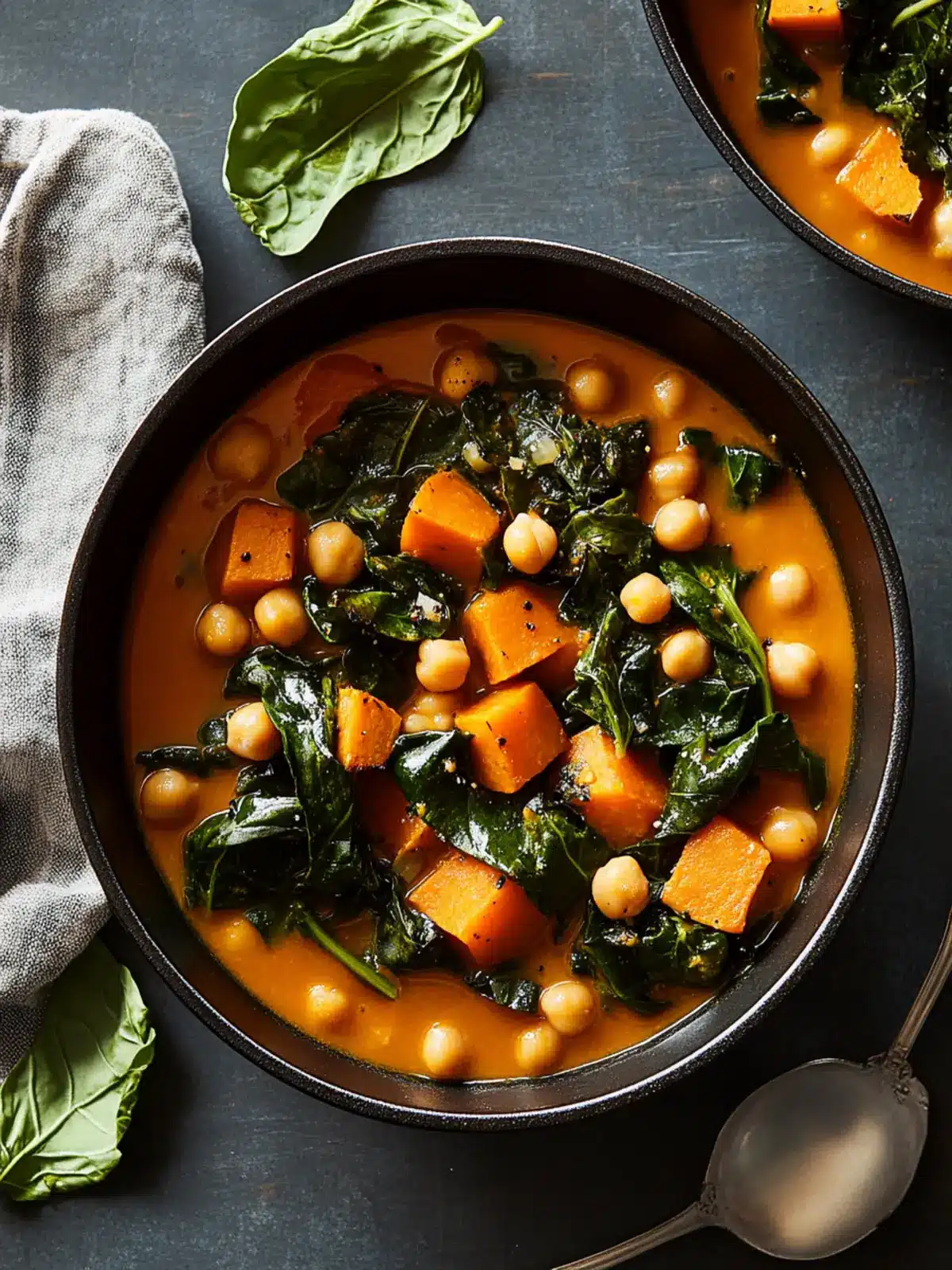 Cardiac Diet Delight: Sweet Potato Stew with Chickpeas and Greens 3 cardiac diet Sweet Potato Stew With Chickpeas & Hardy Greens