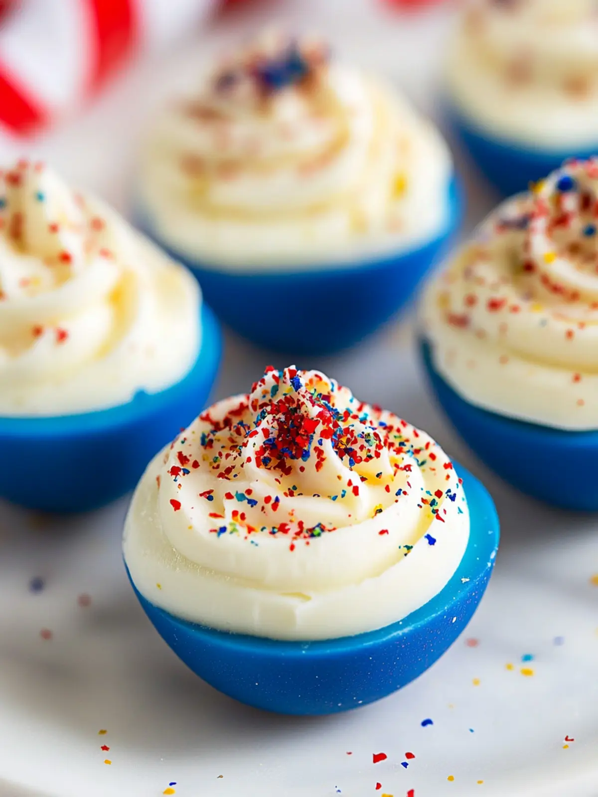 4th of July Red White and Blue Deviled Eggs to Wow Guests 4 4th of July Red White and Blue Deviled Eggs