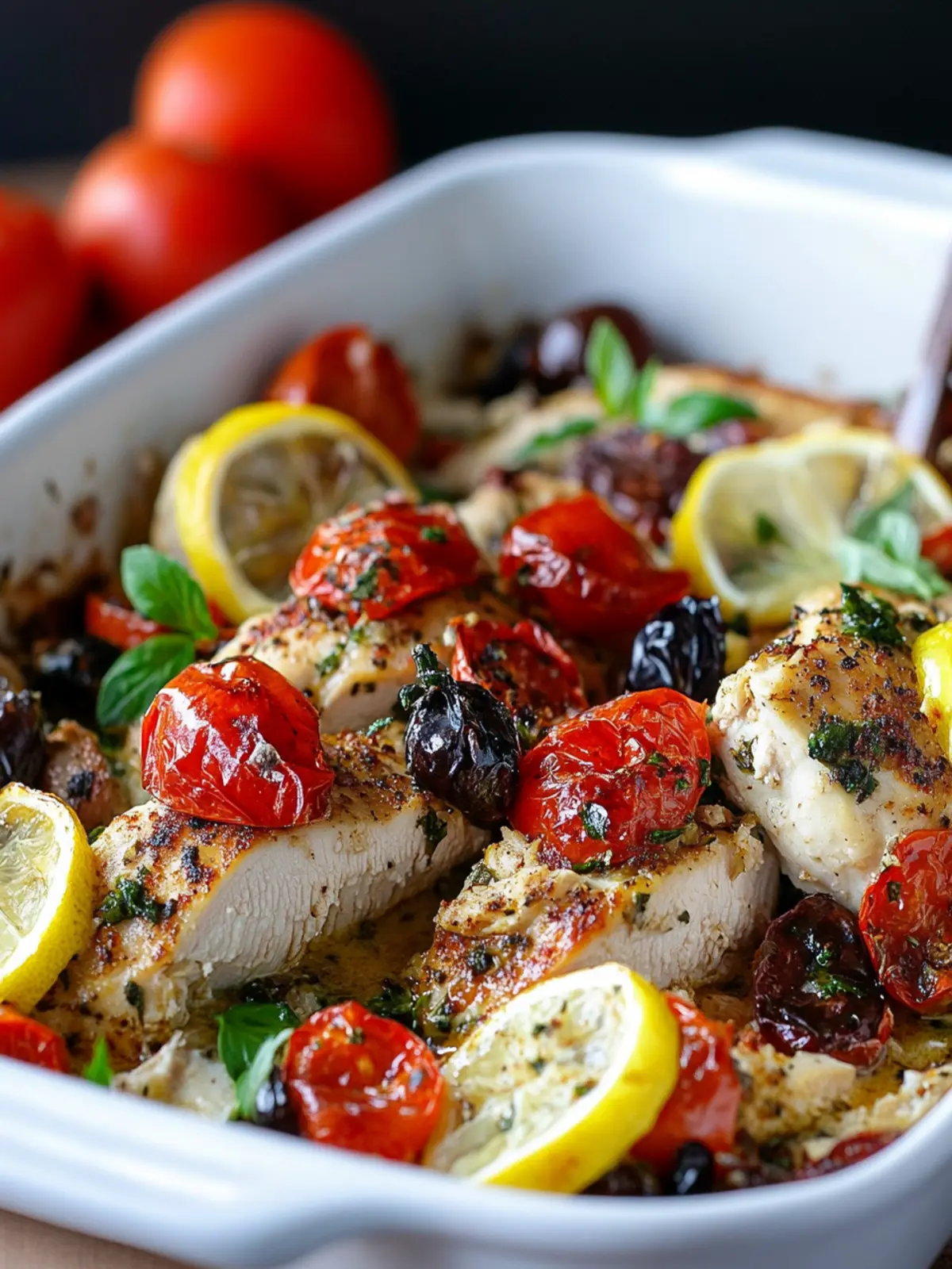 High Protein Meals: Irresistible Mediterranean Chicken Bake 3 high protein meals Mediterranean Chicken Bake