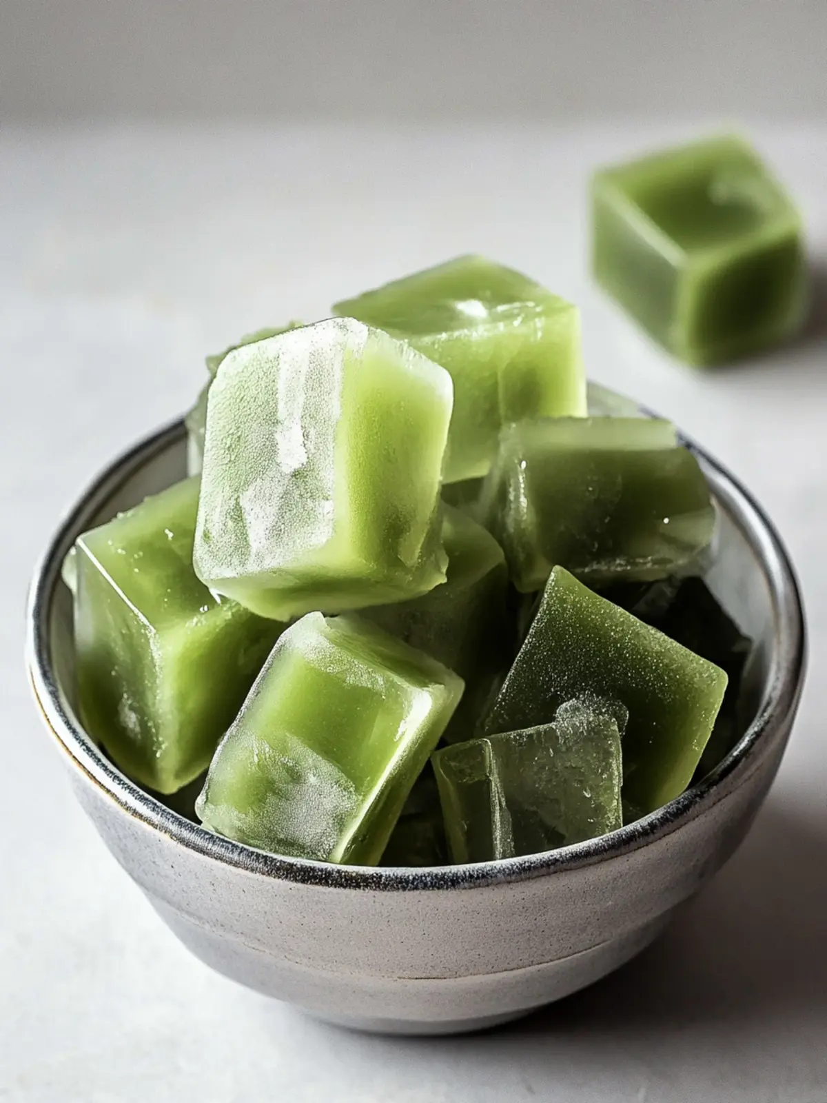 Chill Out with Refreshing Matcha Ice Cubes for Your Drinks 2 Matcha Ice Cubes