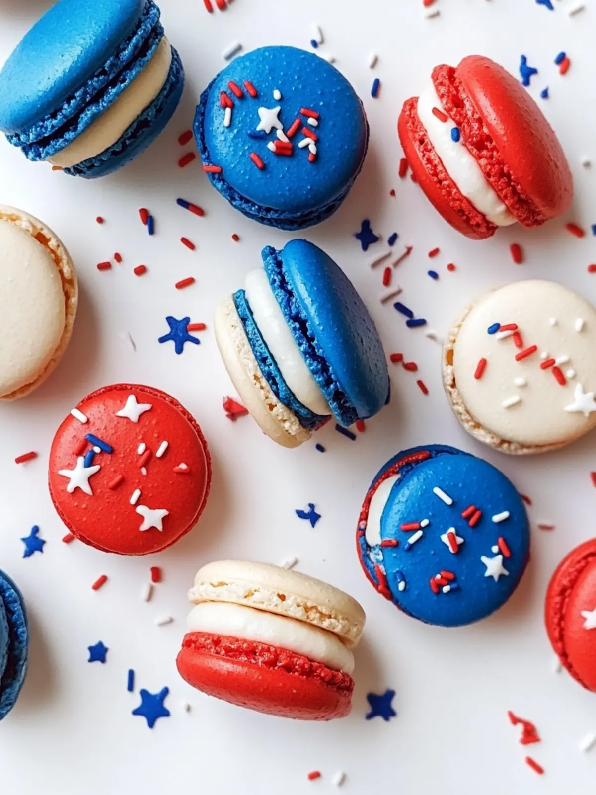 Delicious 4th of July Red White and Blue Macarons to Celebrate 3 4th of July Red White and Blue Macarons